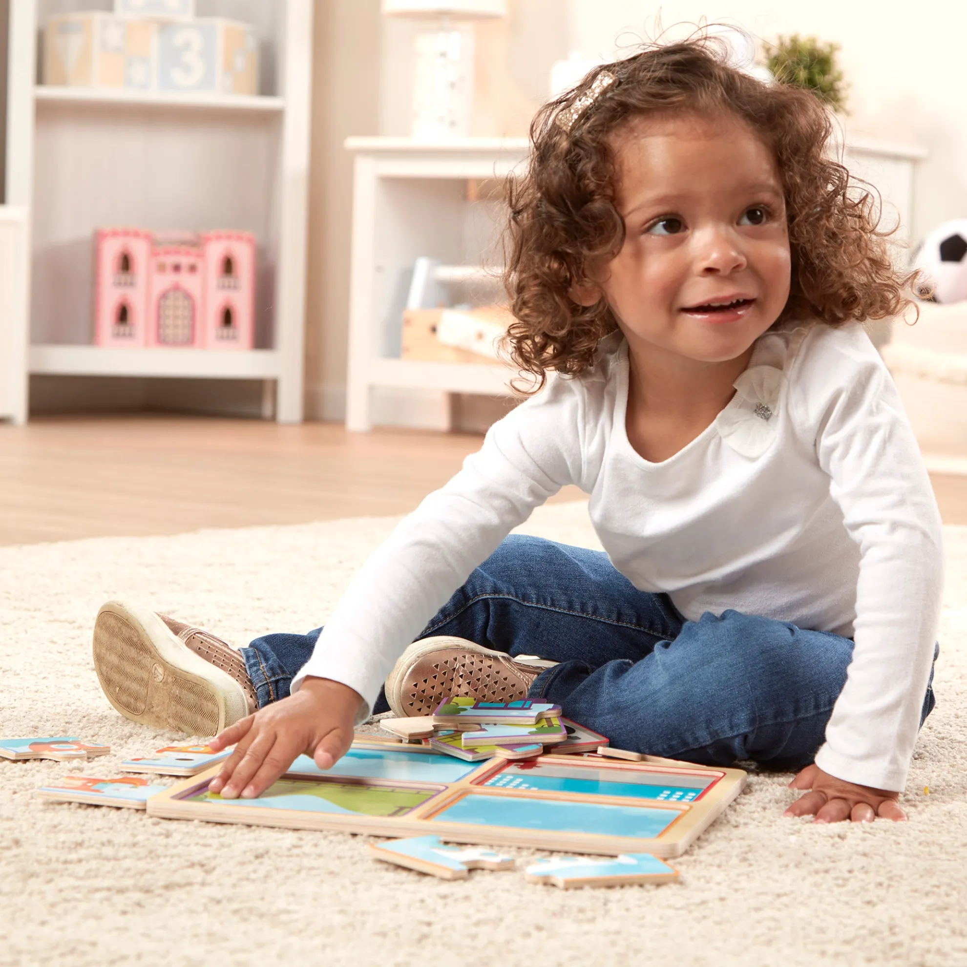 Natural Play Wooden Puzzle: Ready, Set, Go