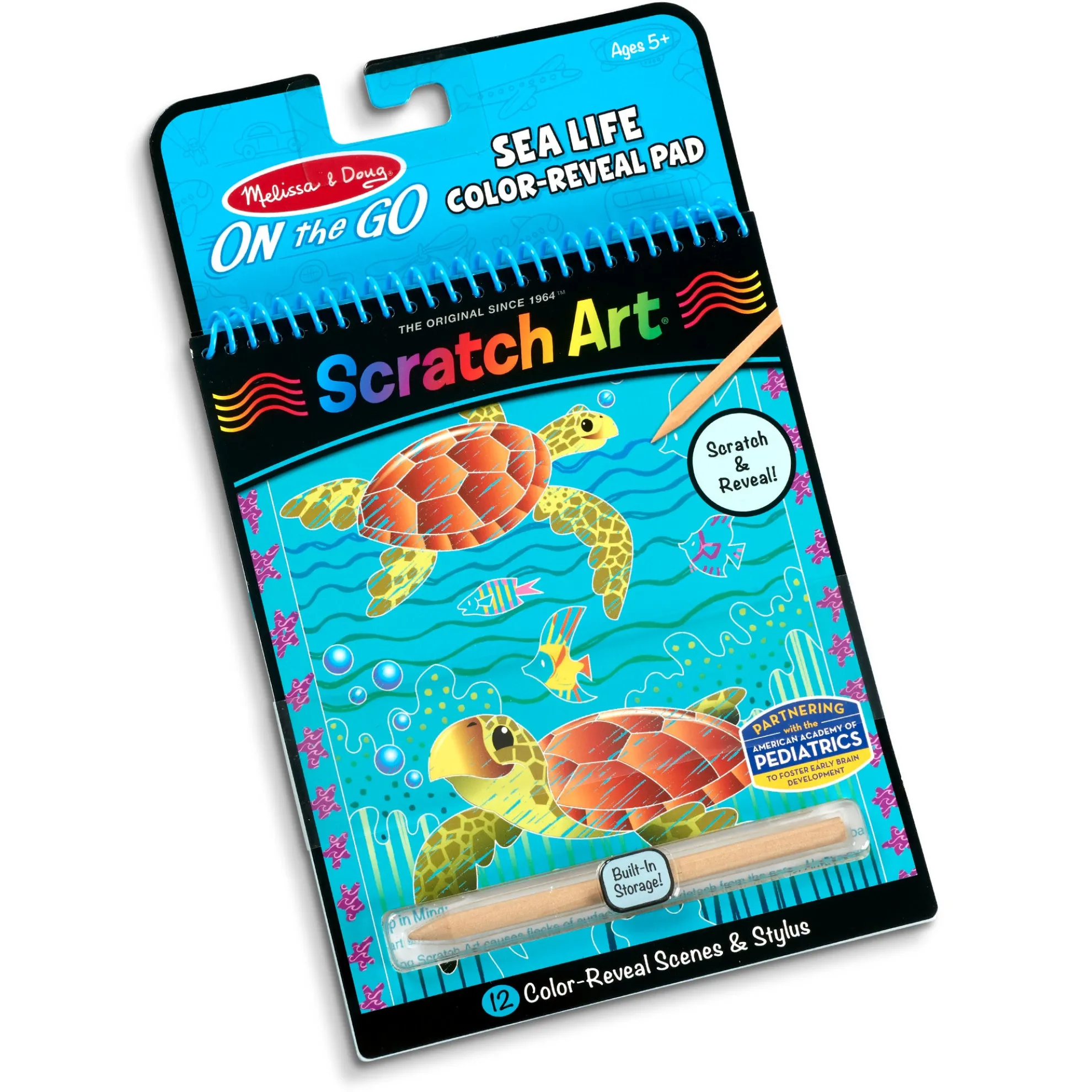 On the Go Scratch Art Color-Reveal Pad - Sea Life