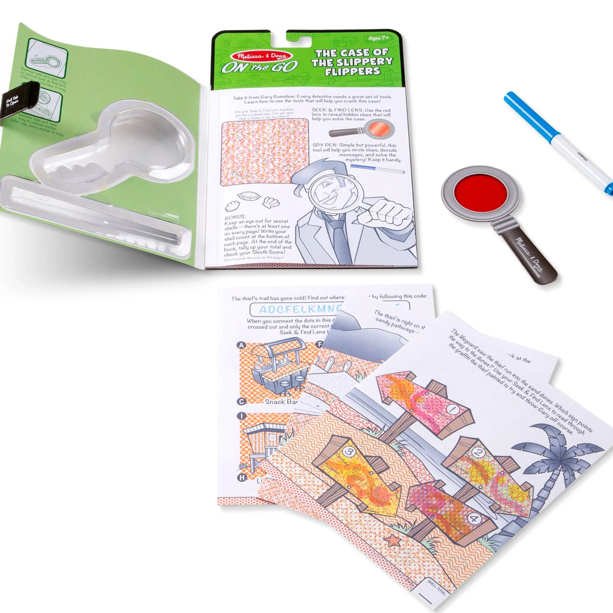 On the Go™ Secret Decoder Activity Books 3-Pack: Slippery Flippers, Runaway Ruby, Game Book