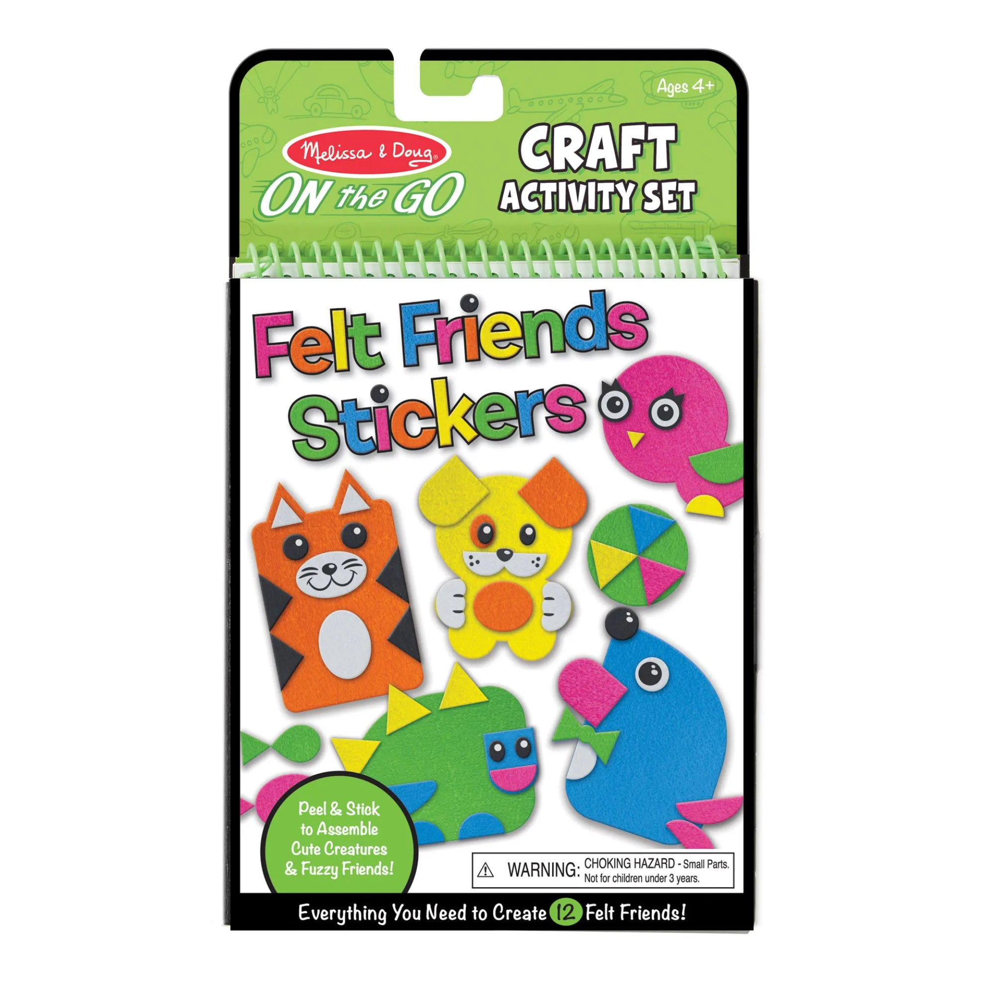 On-the-Go Felt Friends Stickers Craft Activity Set