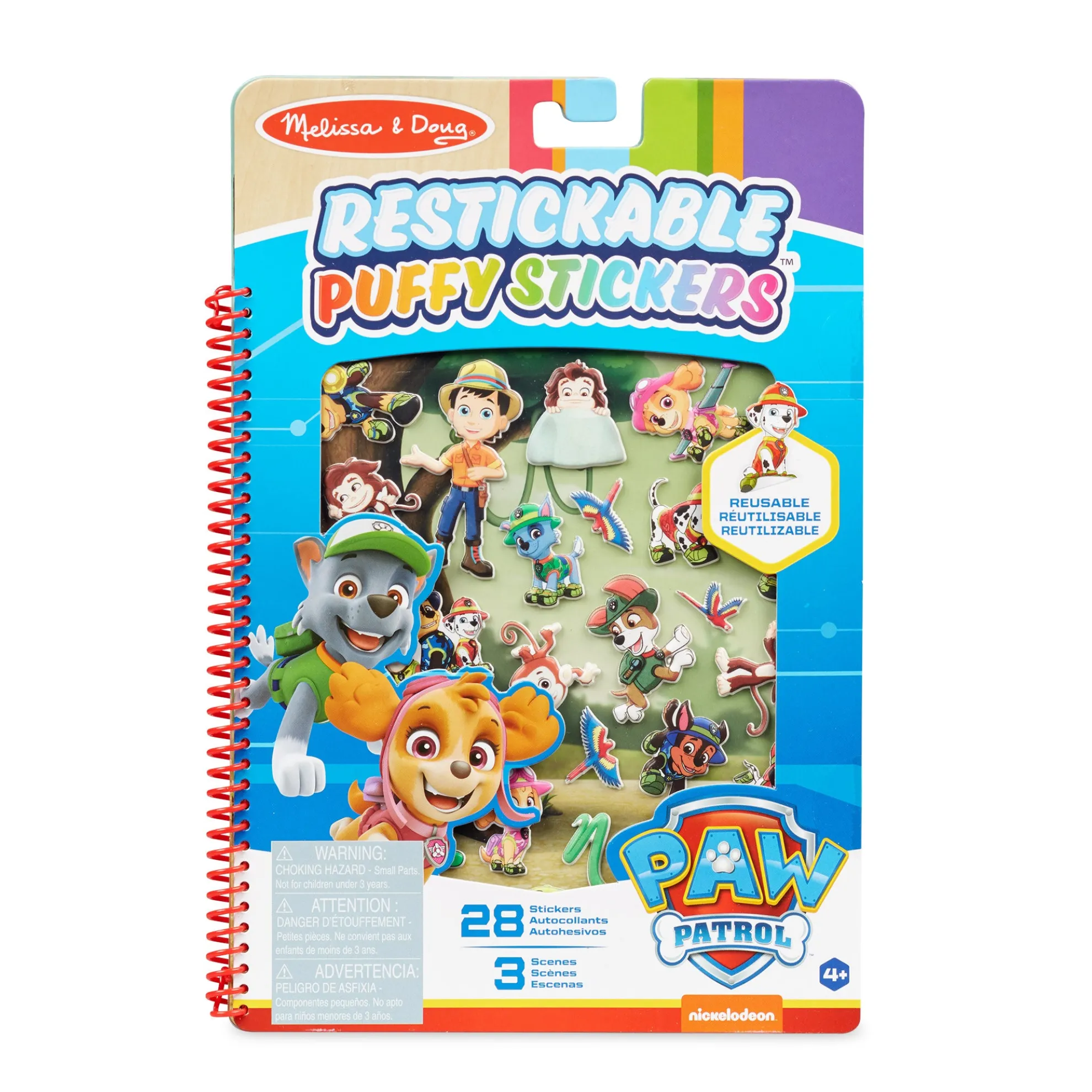 PAW Patrol Restickable Puffy Stickers - Jungle