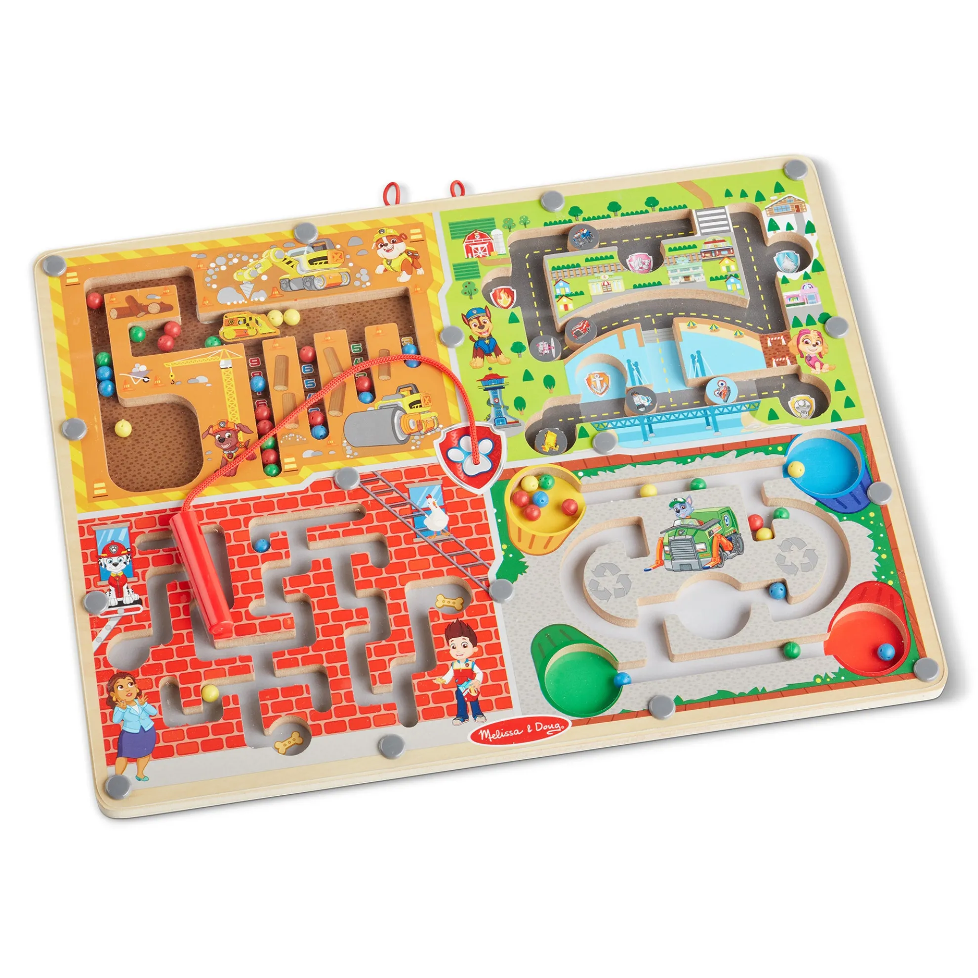 PAW Patrol Wooden 4-in-1 Magnetic Wand Maze Board