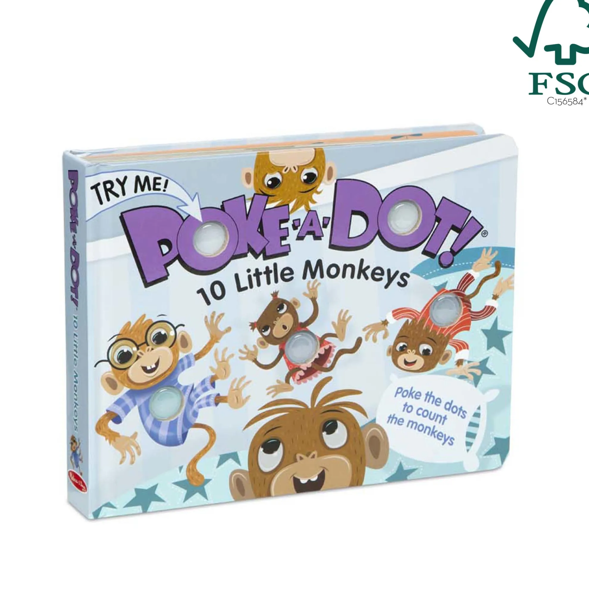 Poke-a-Dot: 10 Little Monkeys Board Book