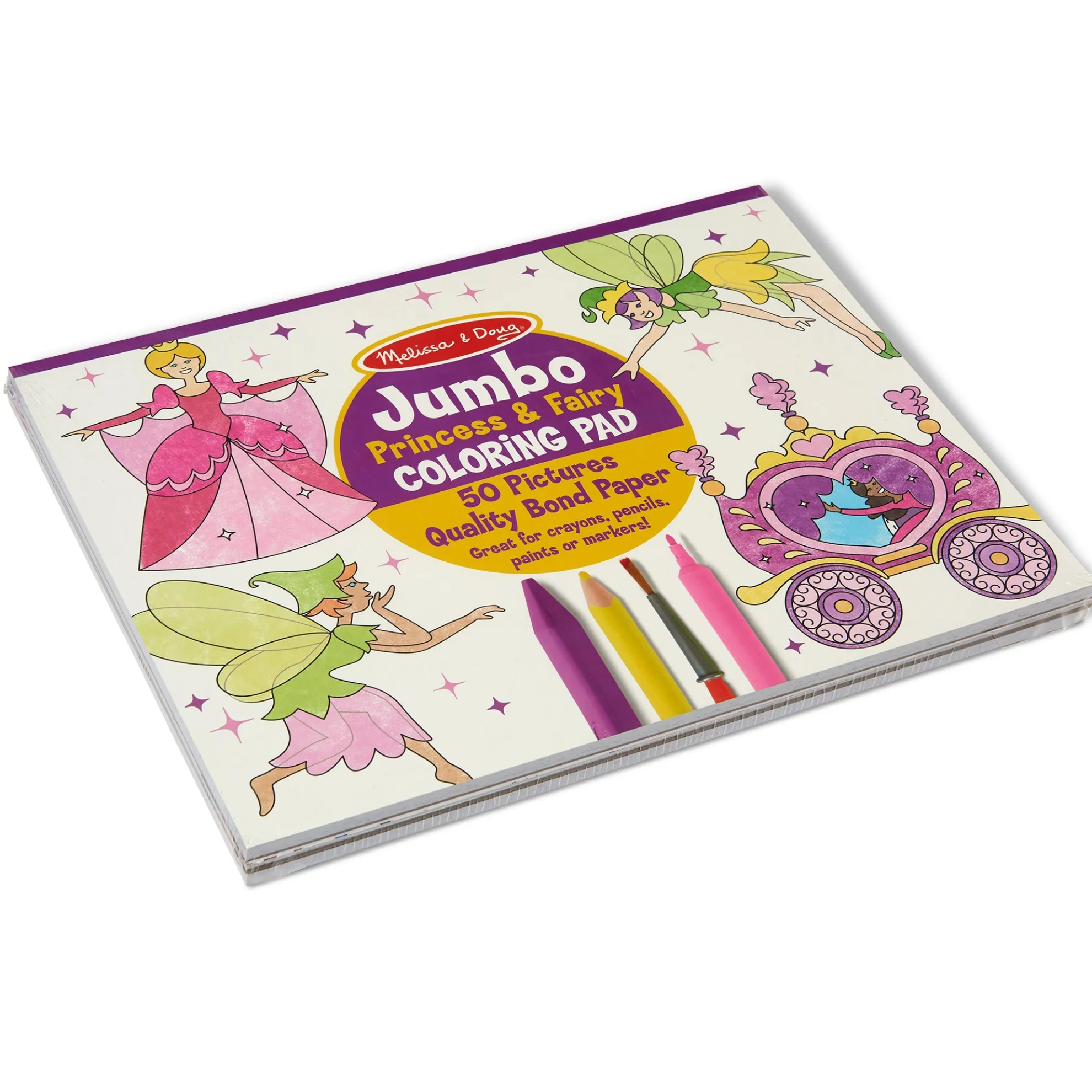 Princess, Fairy, Animals & More Coloring and Sticker Pad Bundle