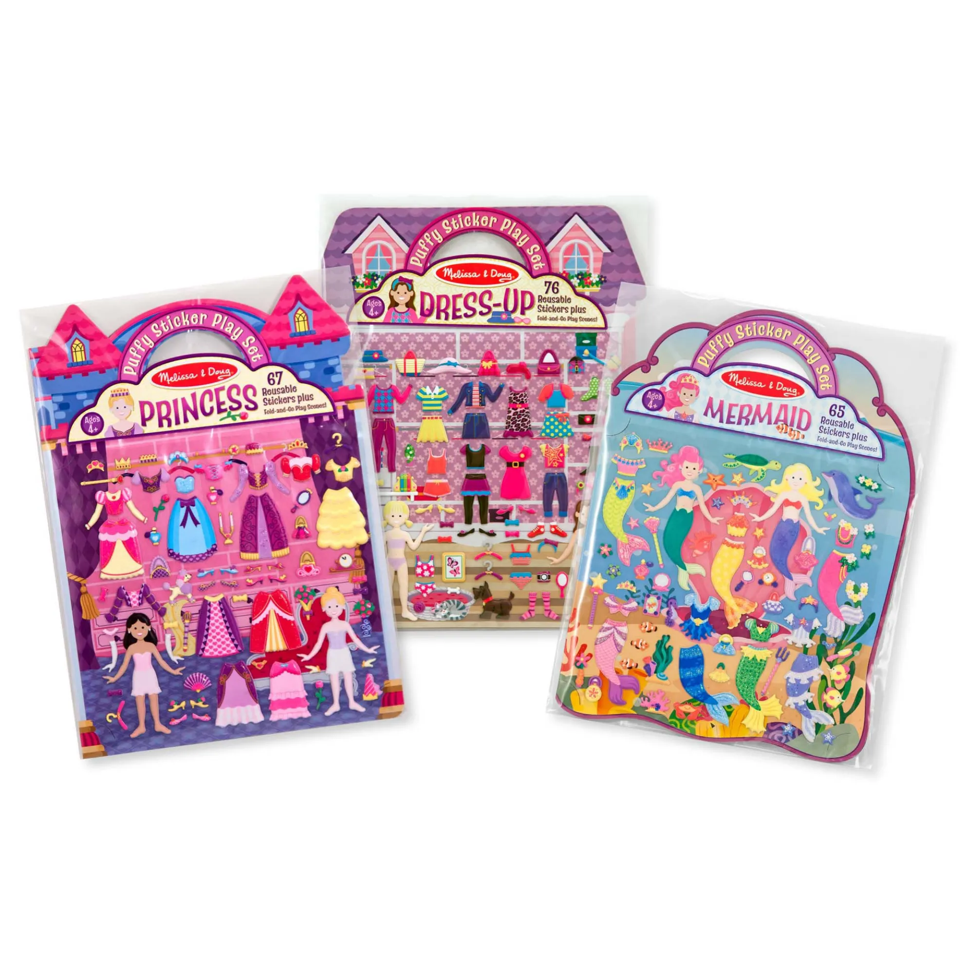 Puffy Sticker Bundle - Dress-Up, Princess and Mermaid