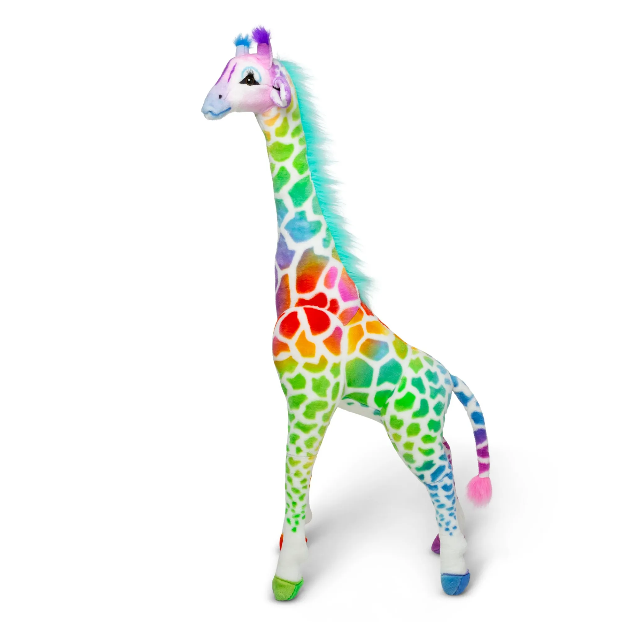 Rainbow Giraffe Lifelike Plush
