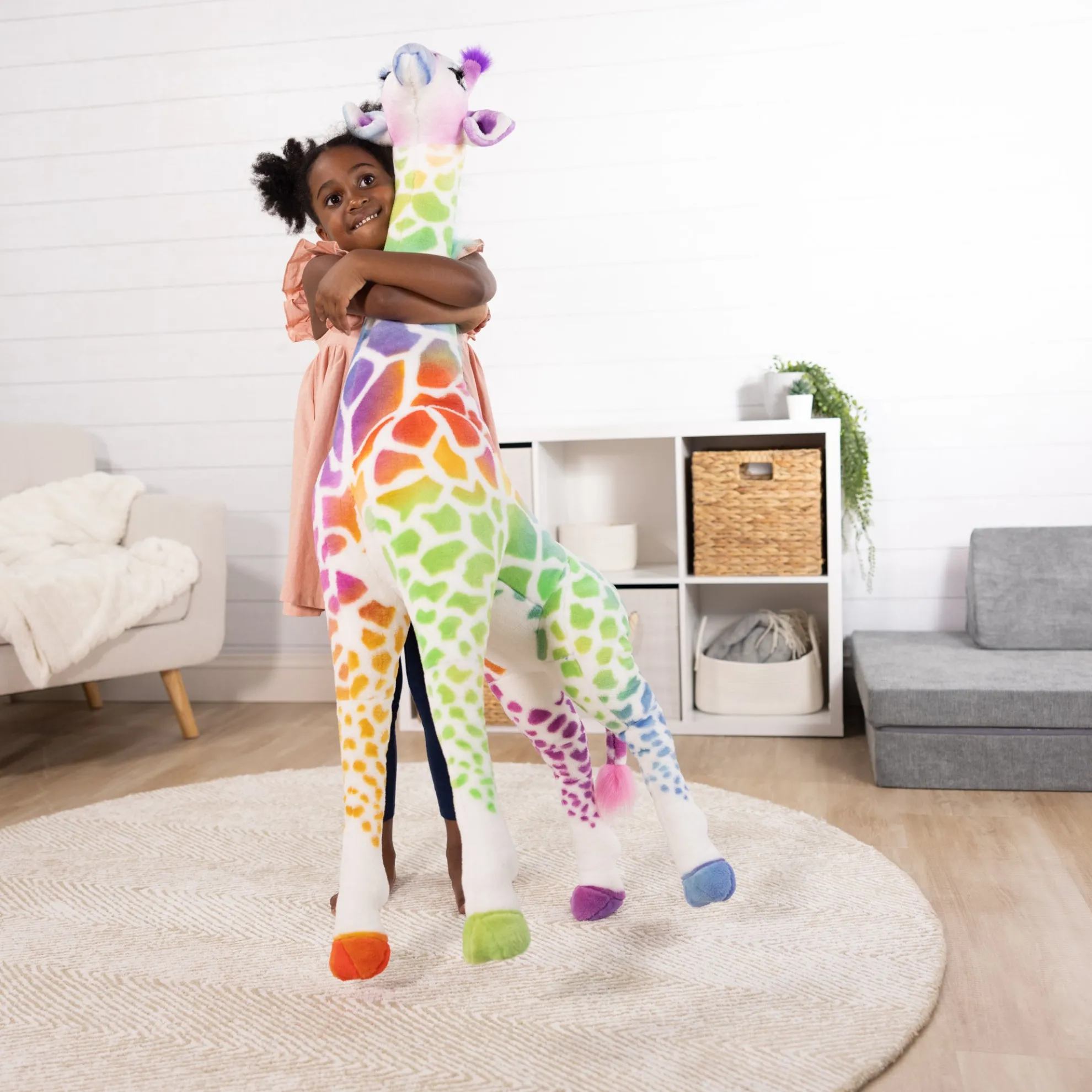 Rainbow Giraffe Lifelike Plush