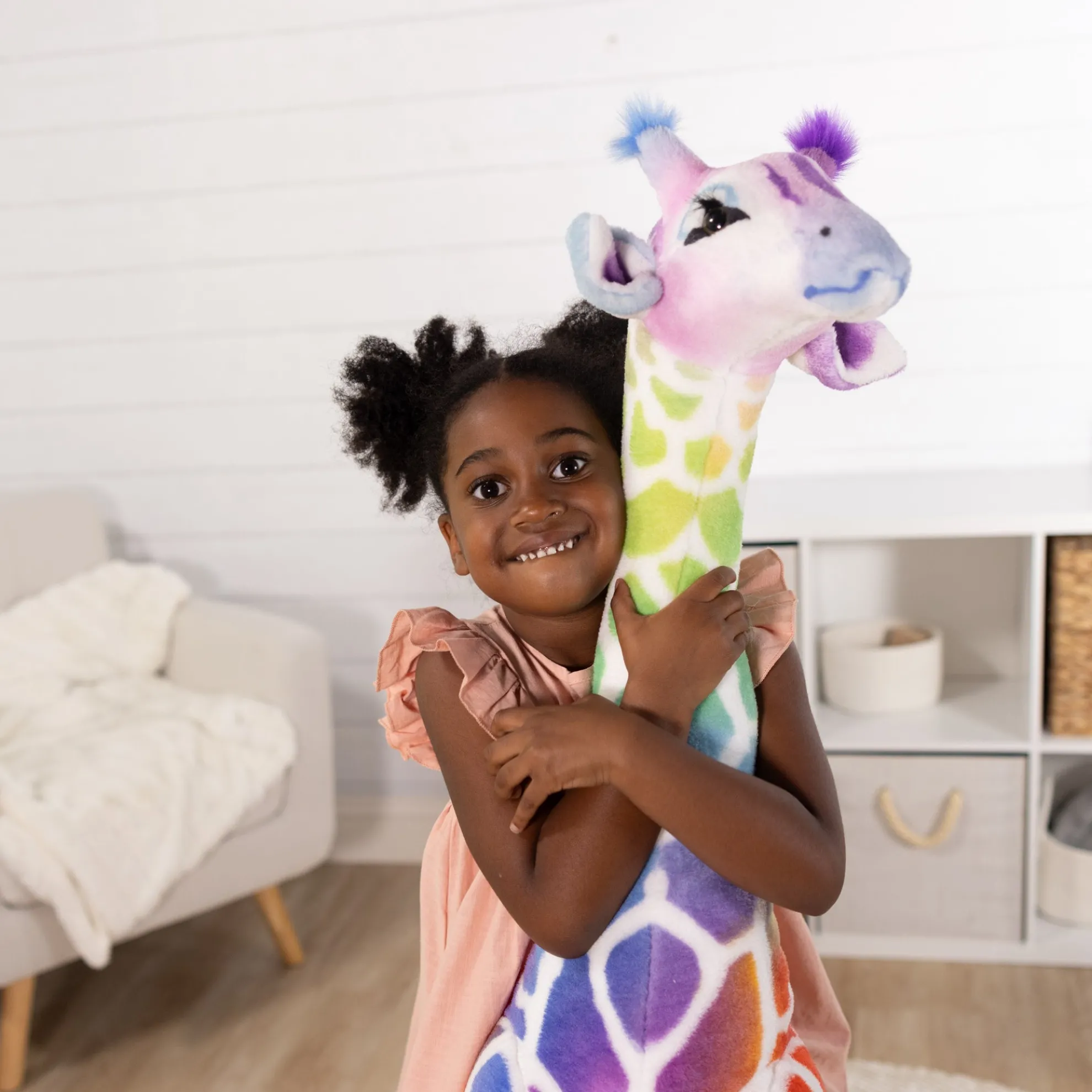 Rainbow Giraffe Lifelike Plush