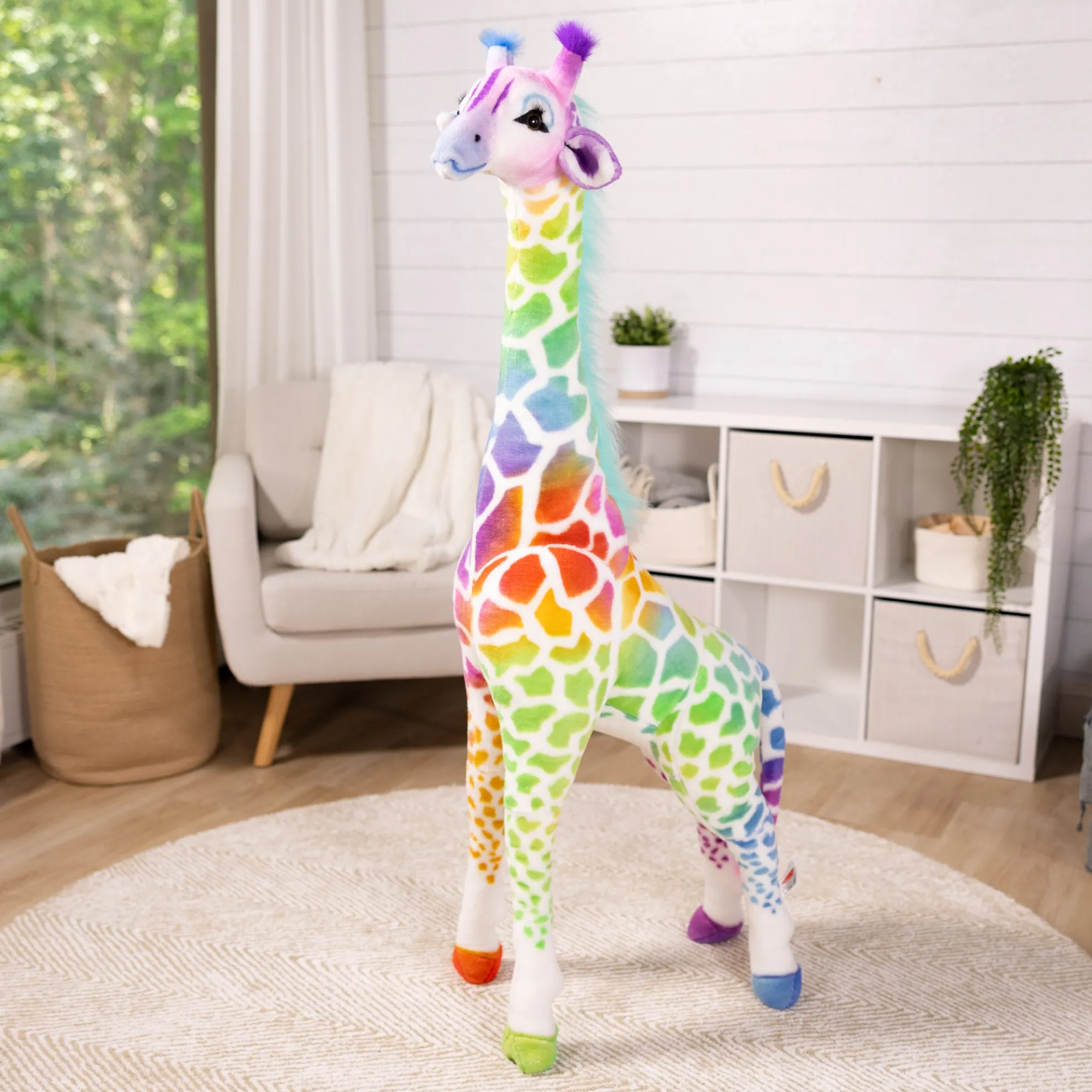 Rainbow Giraffe Lifelike Plush