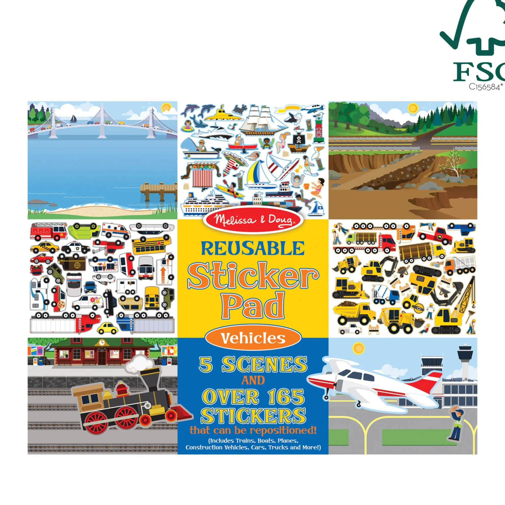 Reusable Sticker Pad - Vehicles
