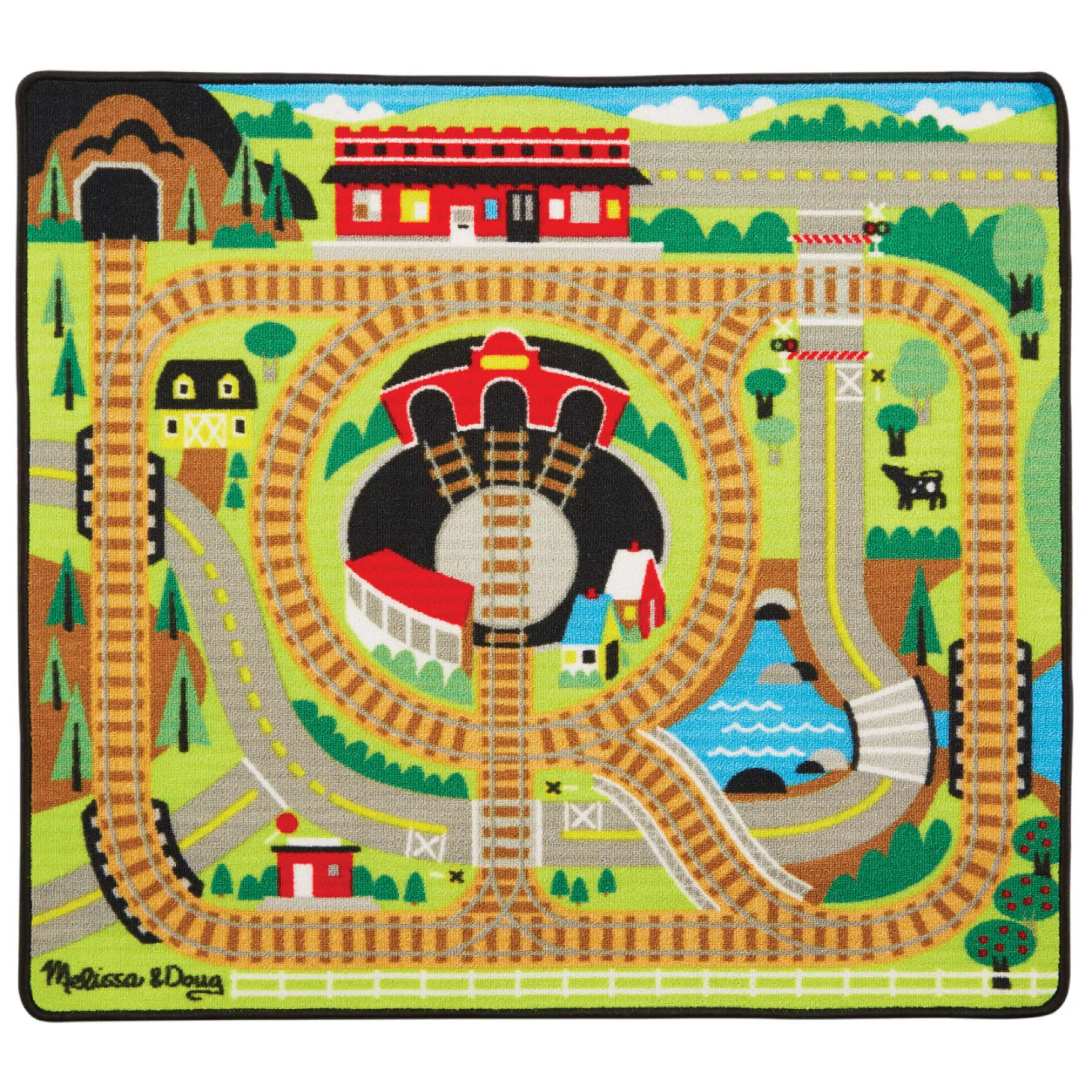 Round the Rails Train Rug
