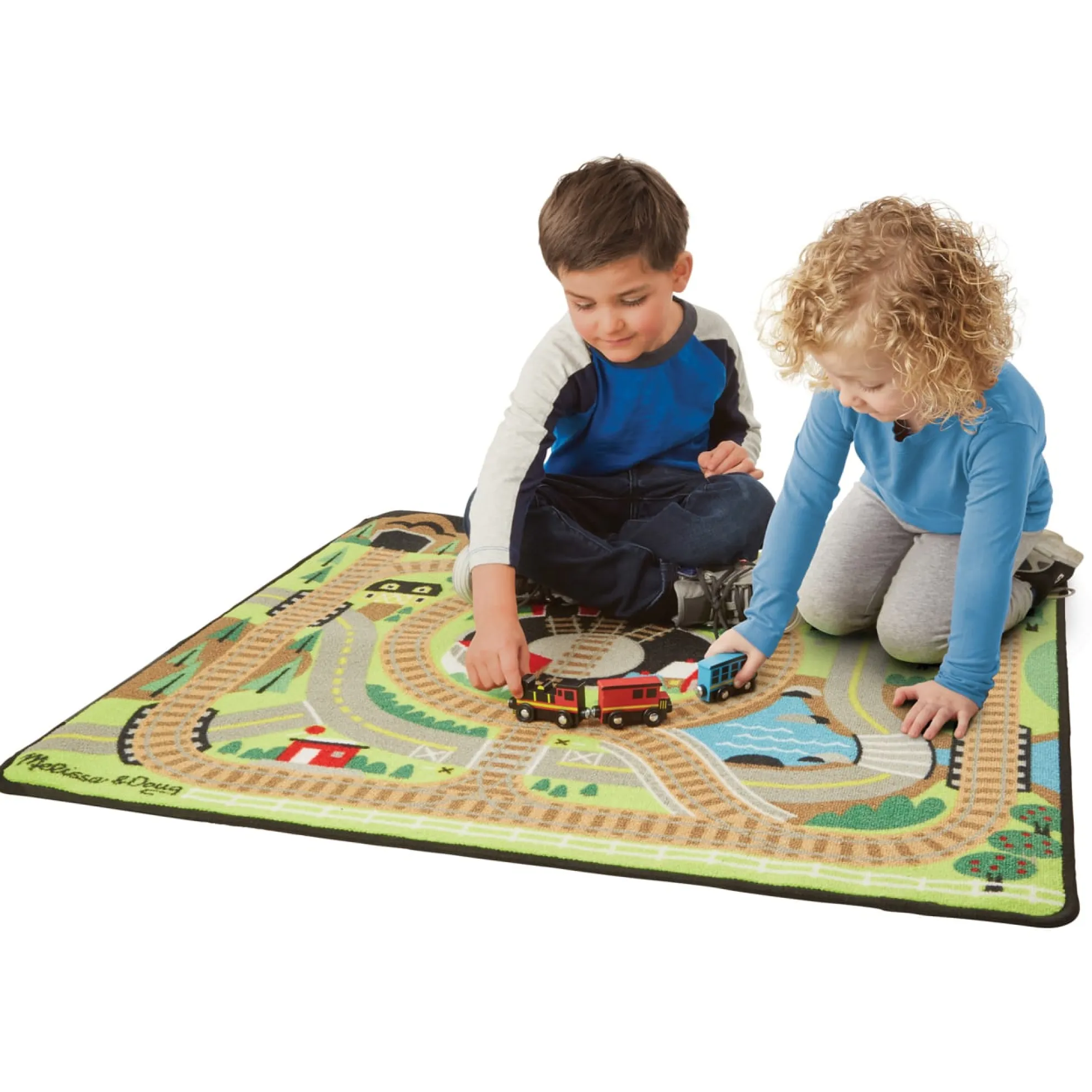 Round the Rails Train Rug