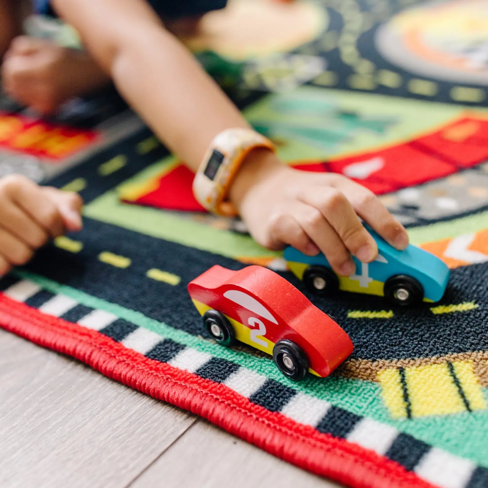Round the Speedway Race Track Rug & Car Set