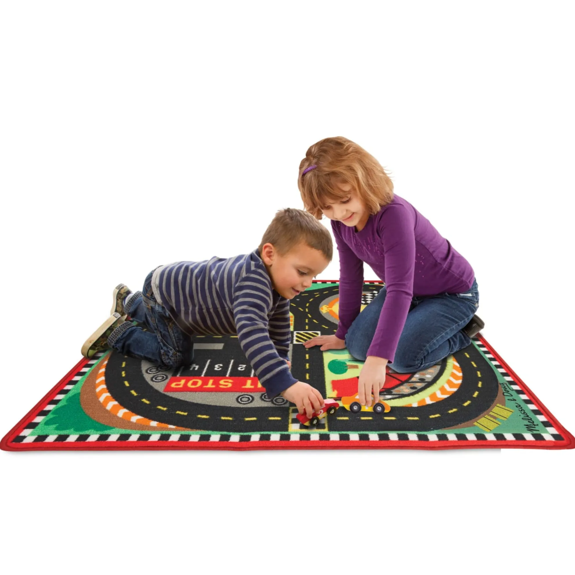 Round the Speedway Race Track Rug & Car Set