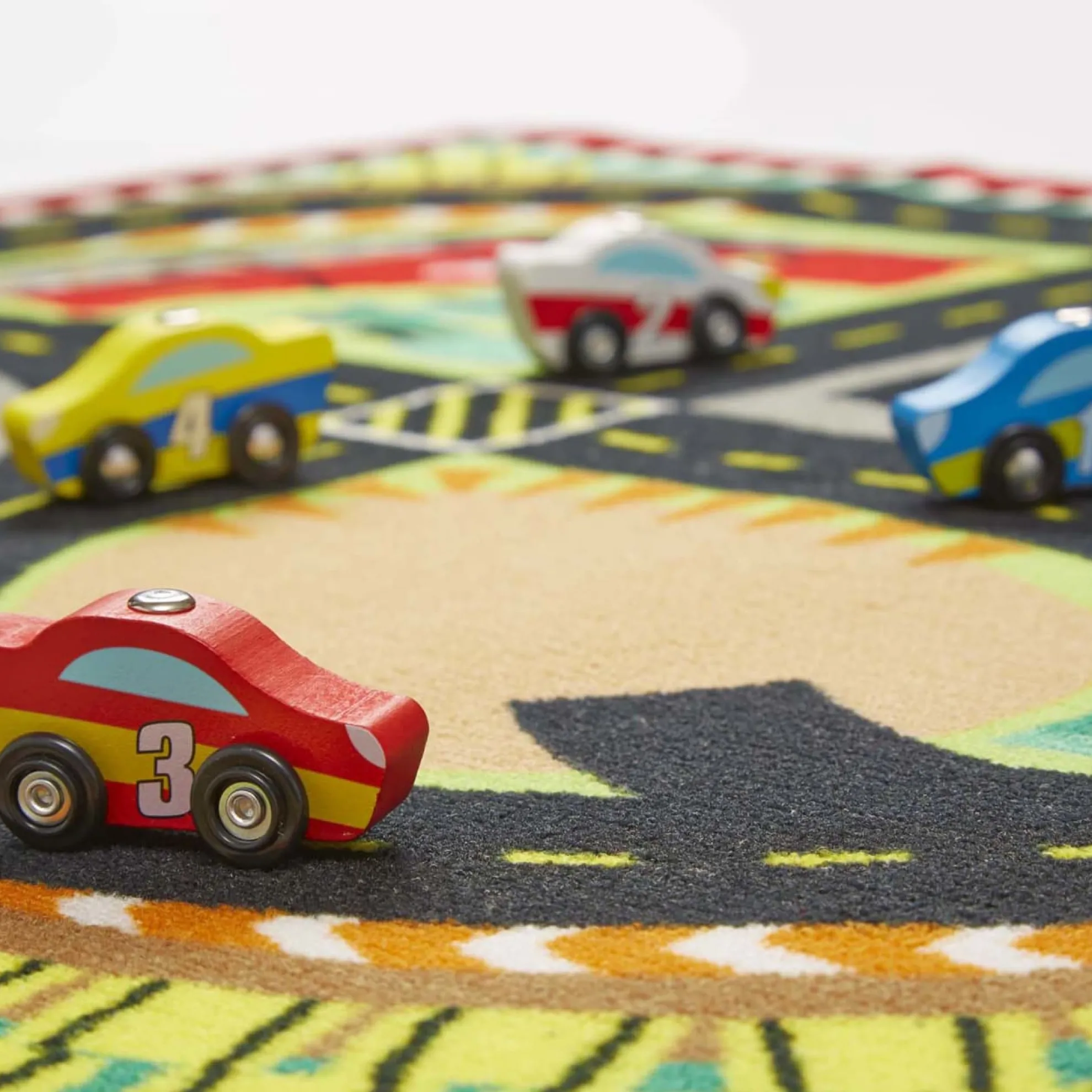 Round the Speedway Race Track Rug & Car Set