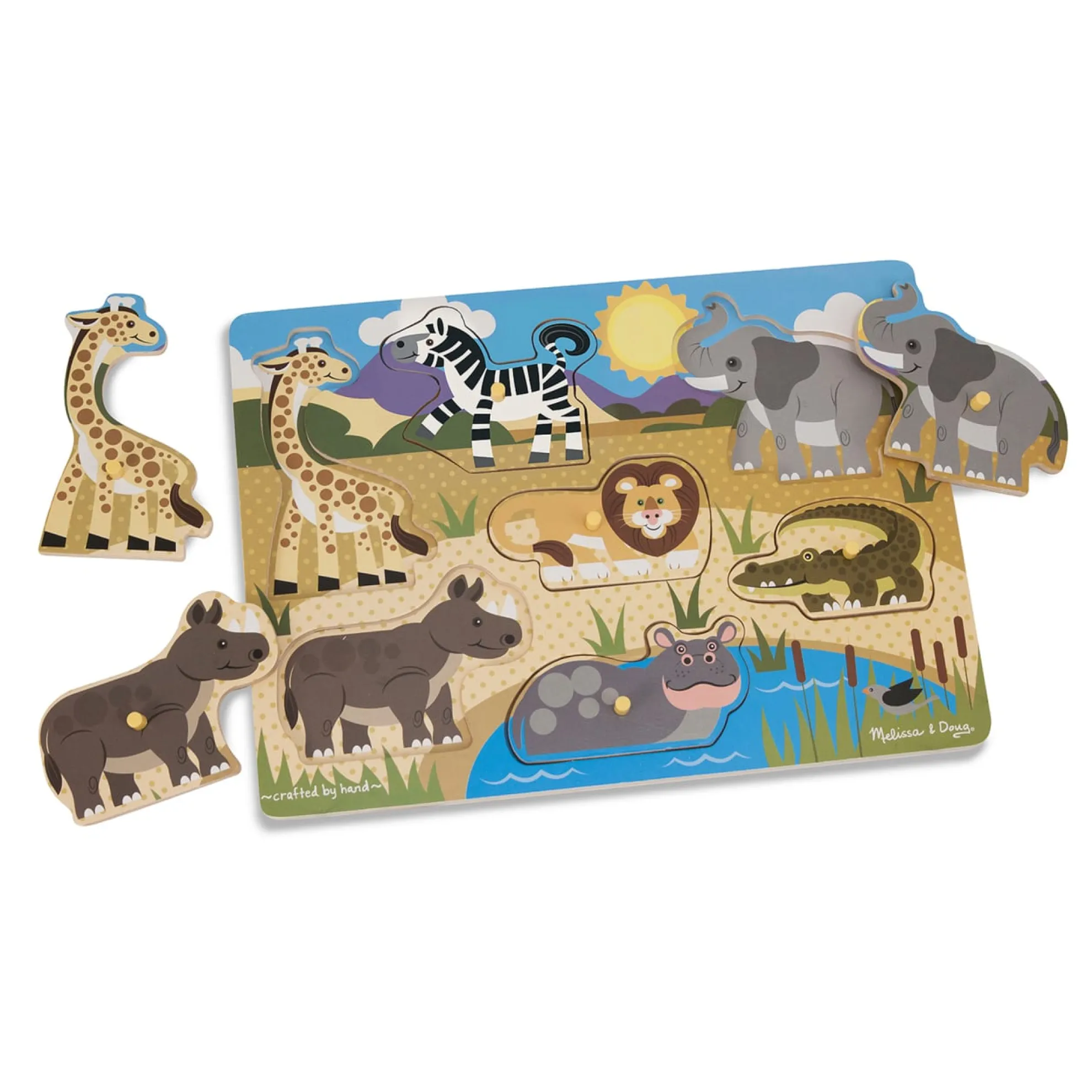 Safari Peg Puzzle - 7 Pieces