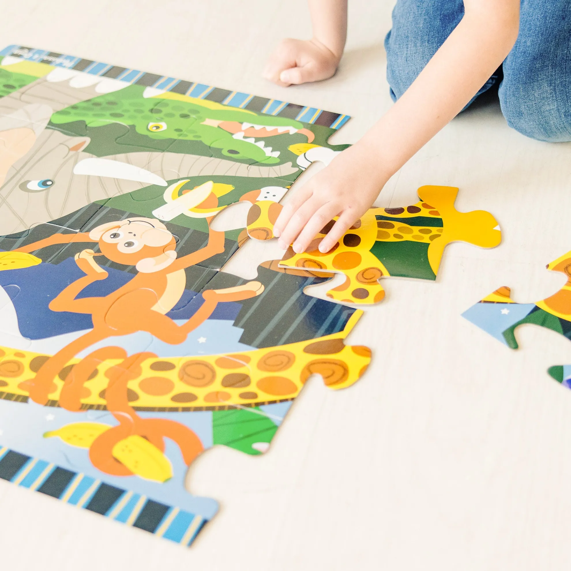 Safari Social Floor Puzzle - 24 Pieces