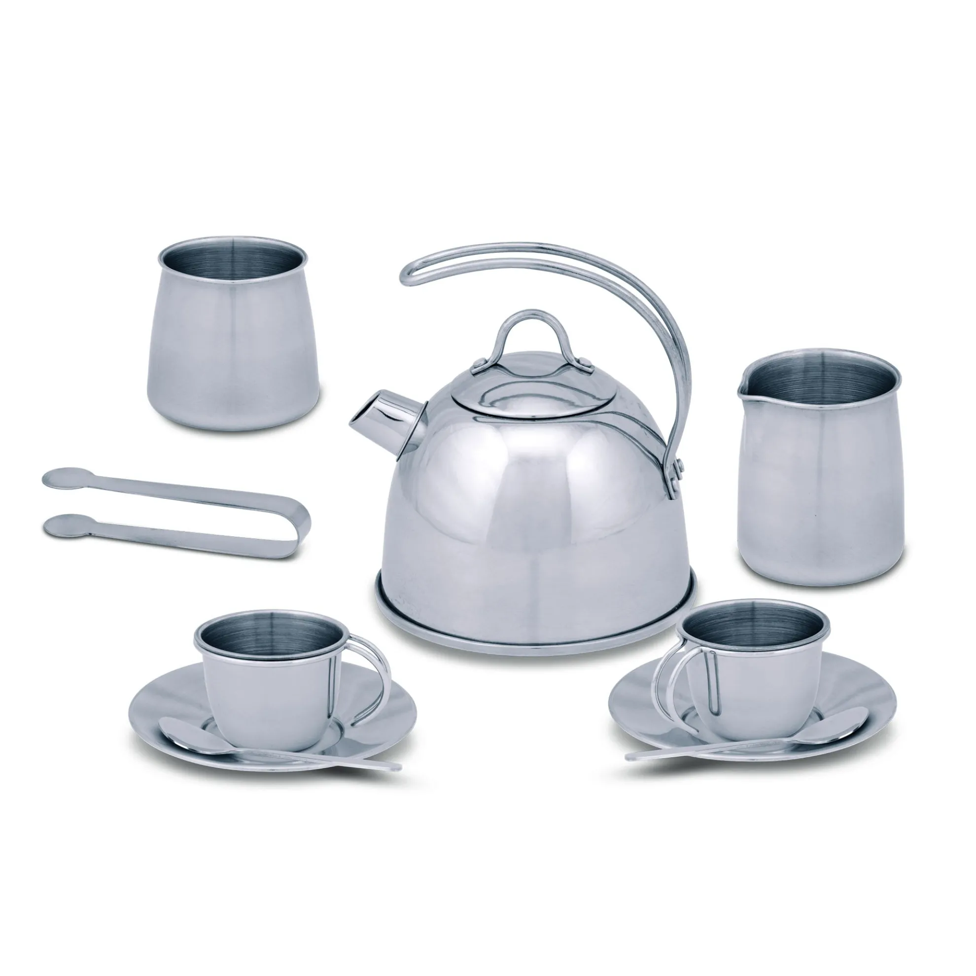 Stainless Steel Tea Set with Storage Stand