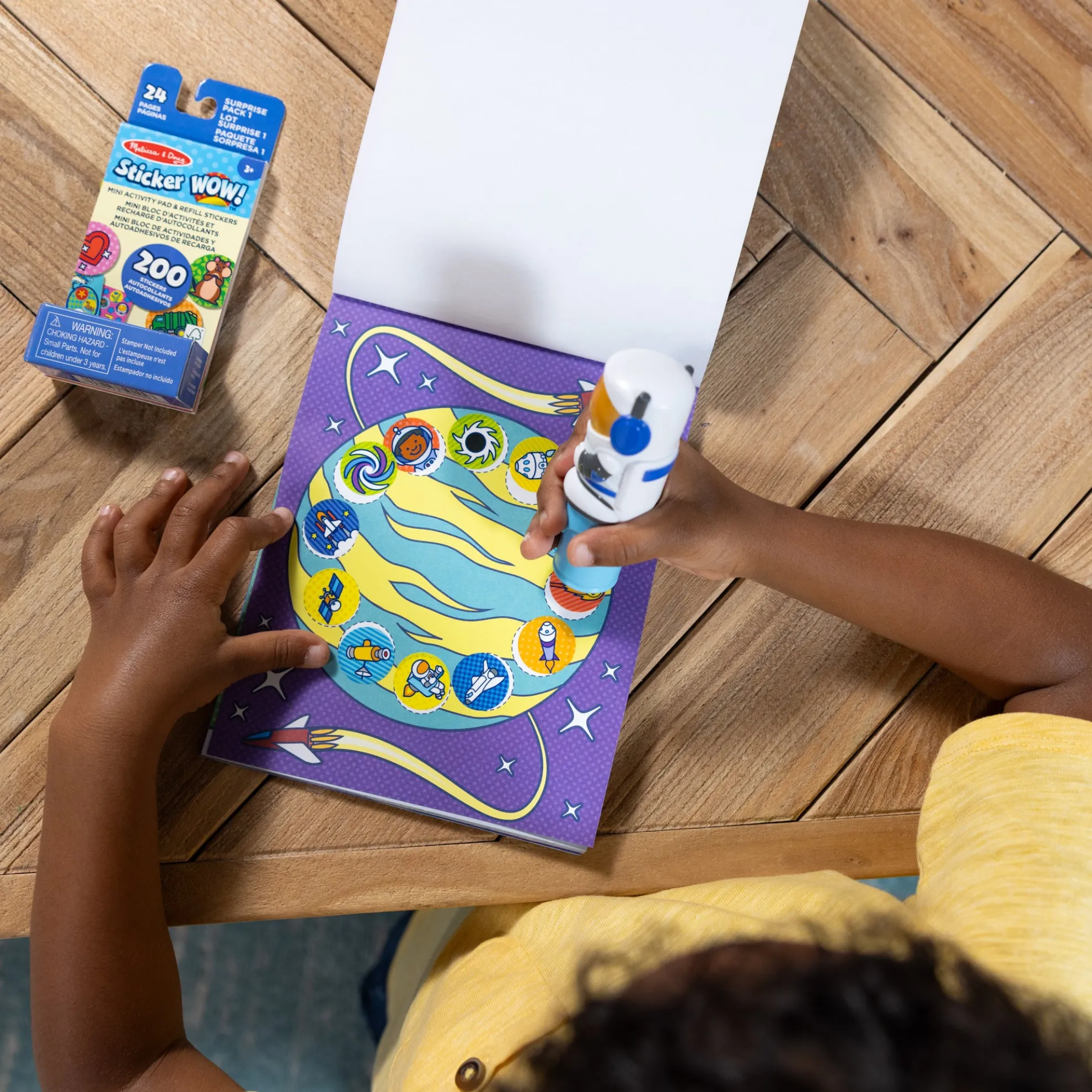 Sticker WOW!™ Astronaut Bundle: Activity Pad & Sticker Stamper + Mini Activity Pad and 200 Refill Stickers