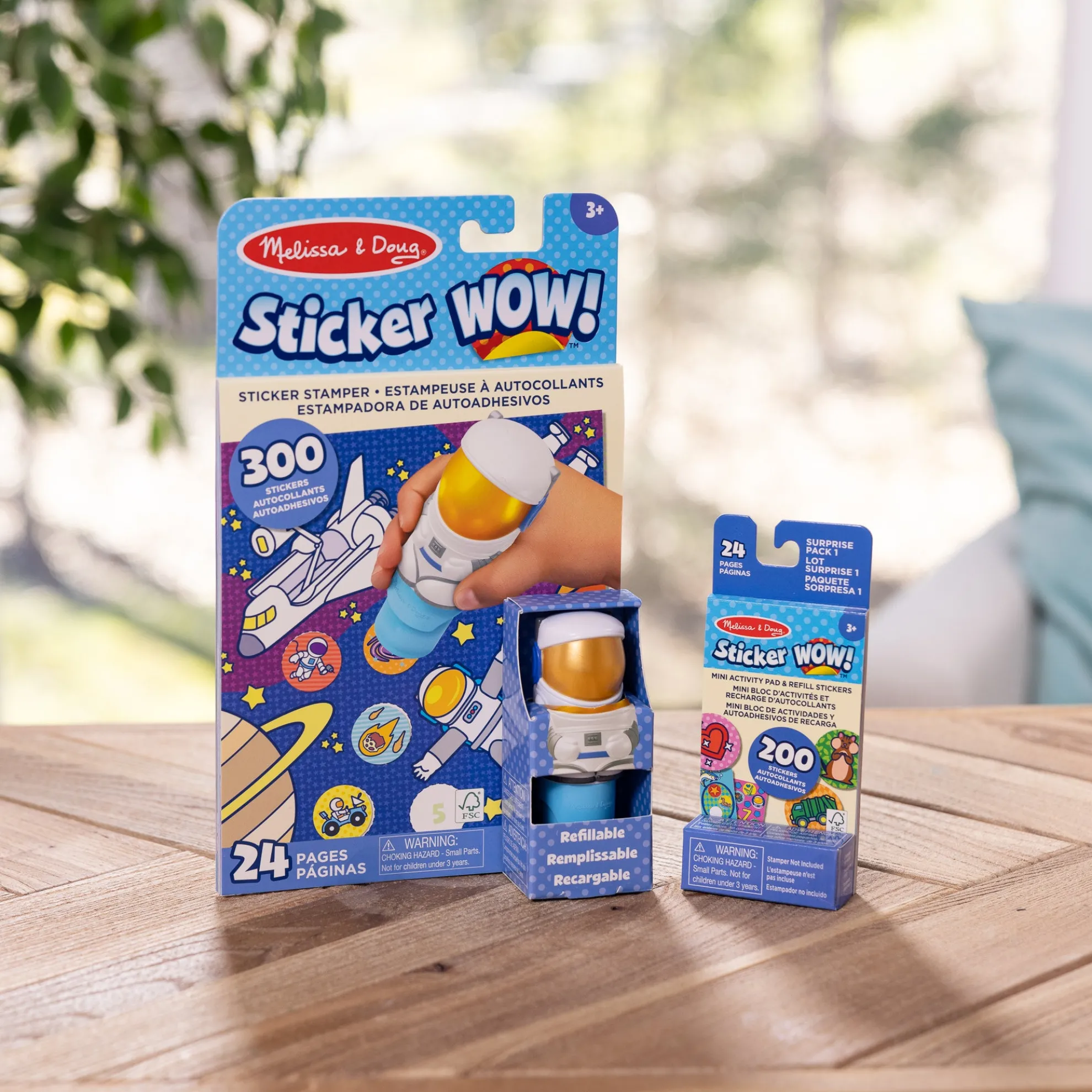 Sticker WOW!™ Astronaut Bundle: Activity Pad & Sticker Stamper + Mini Activity Pad and 200 Refill Stickers
