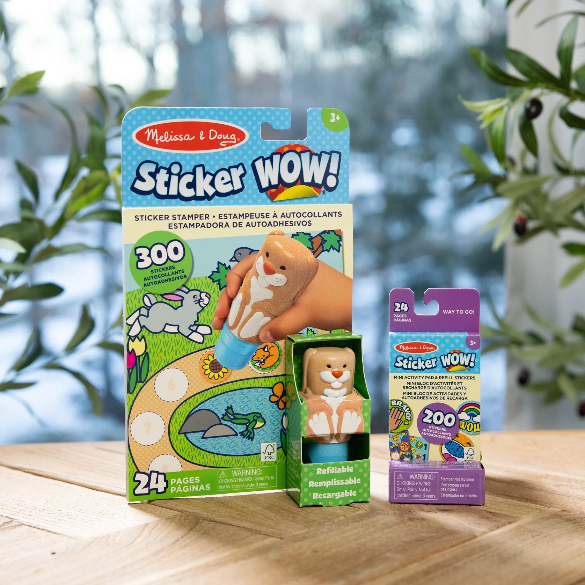 Sticker WOW!™ Bunny Bundle: Activity Pad & Sticker Stamper + Mini Activity Pad and 200 Refill Stickers