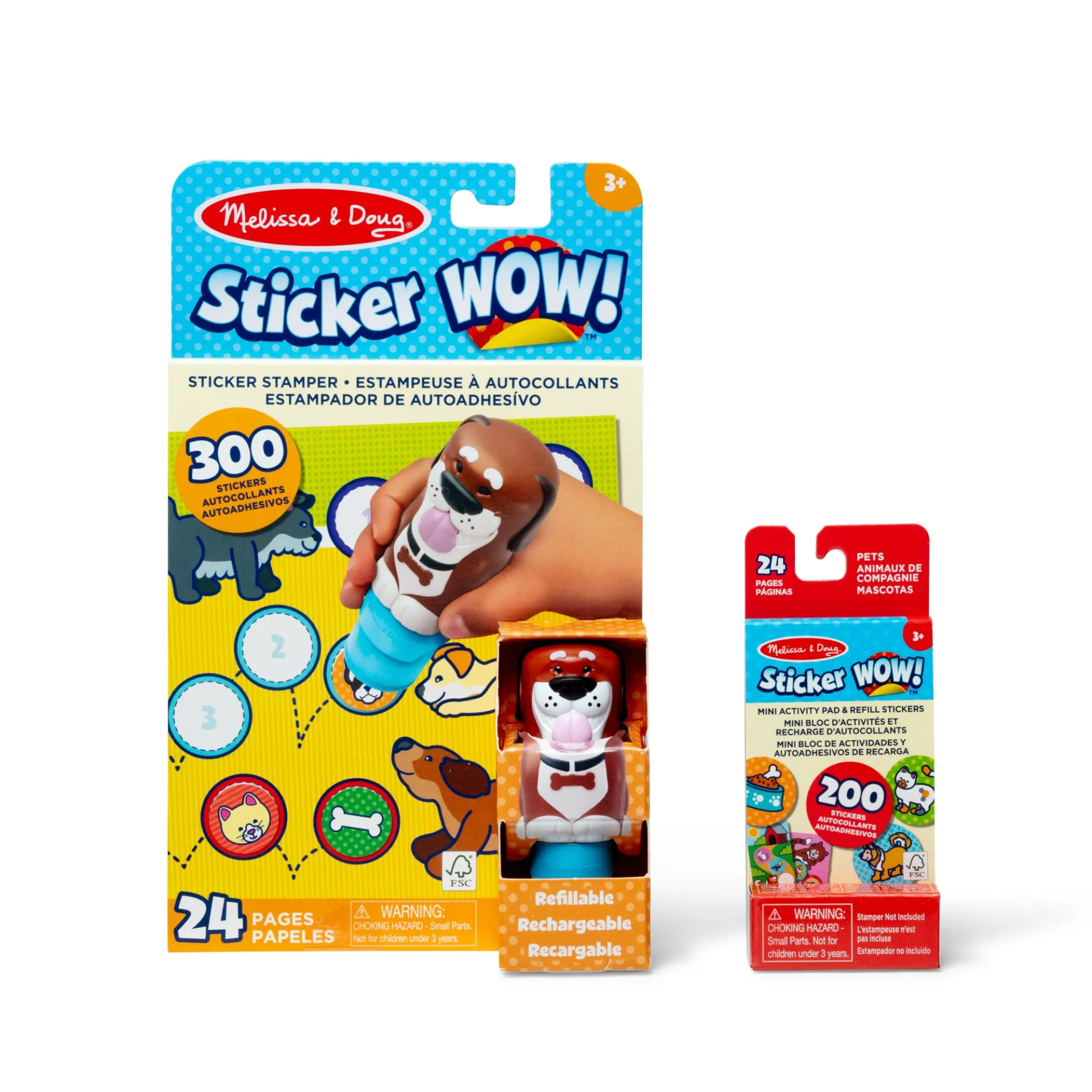 Sticker WOW!™ Dog Bundle: Activity Pad & Sticker Stamper + Mini Activity Pad and 200 Refill Stickers