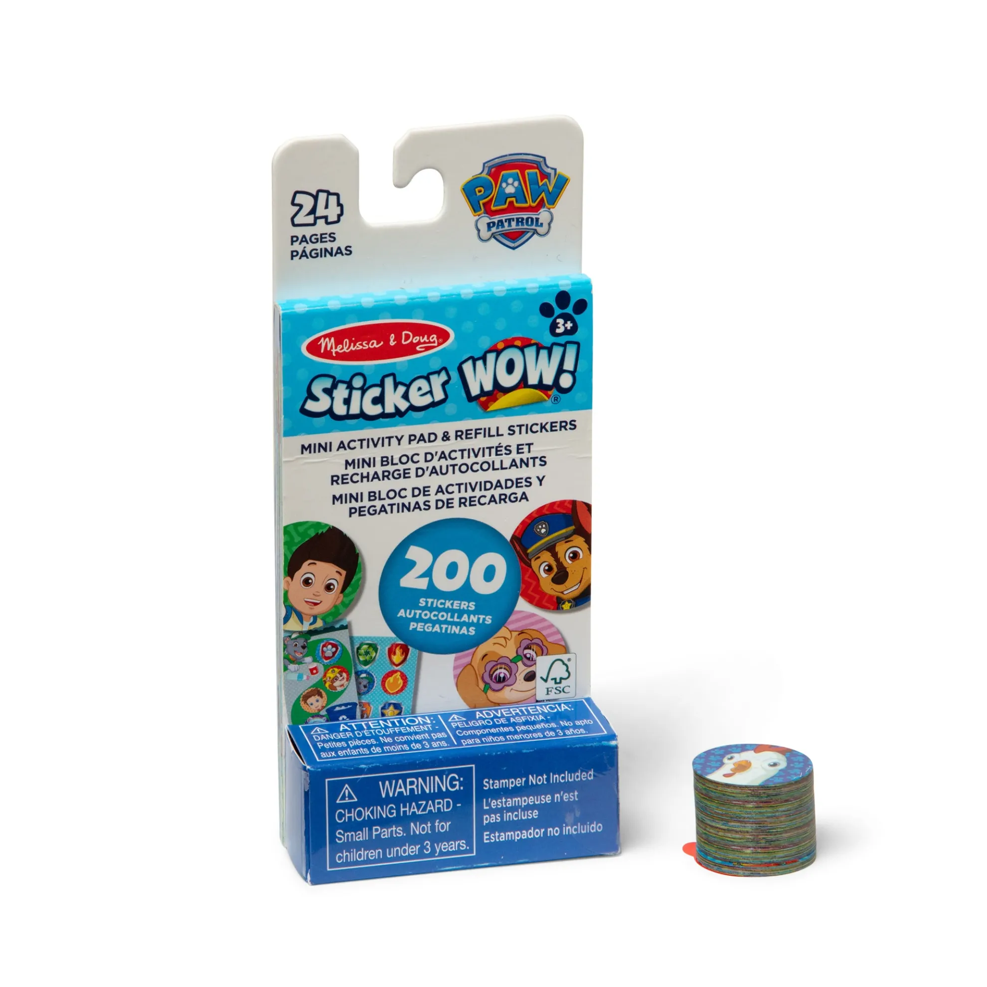 Sticker WOW!® Mini Activity Pad & Refill Stickers - PAW Patrol (200+ Stickers, Stamper Not Included)