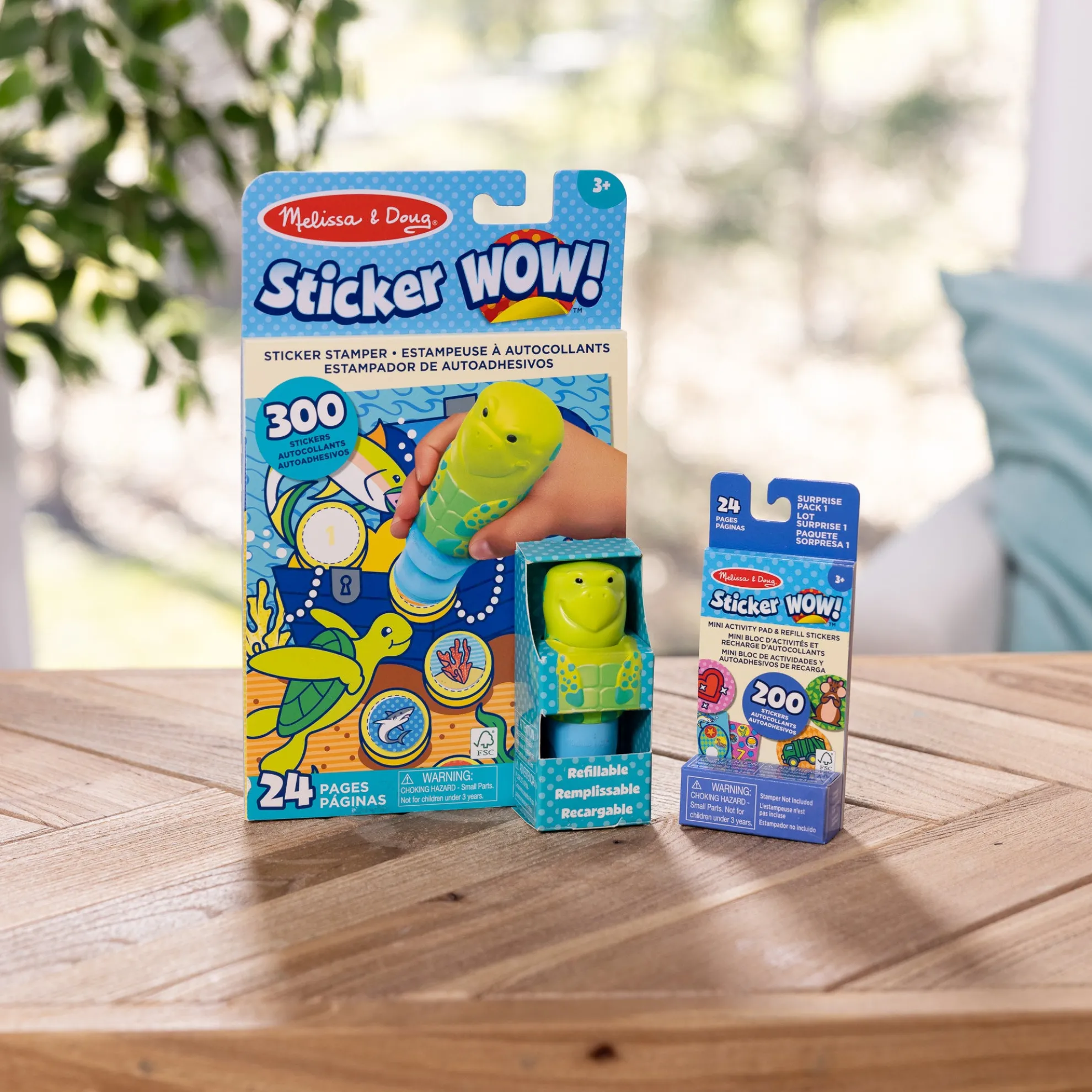 Sticker WOW!™ Sea Turtle Bundle: Activity Pad & Sticker Stamper + Mini Activity Pad and 200 Refill Stickers