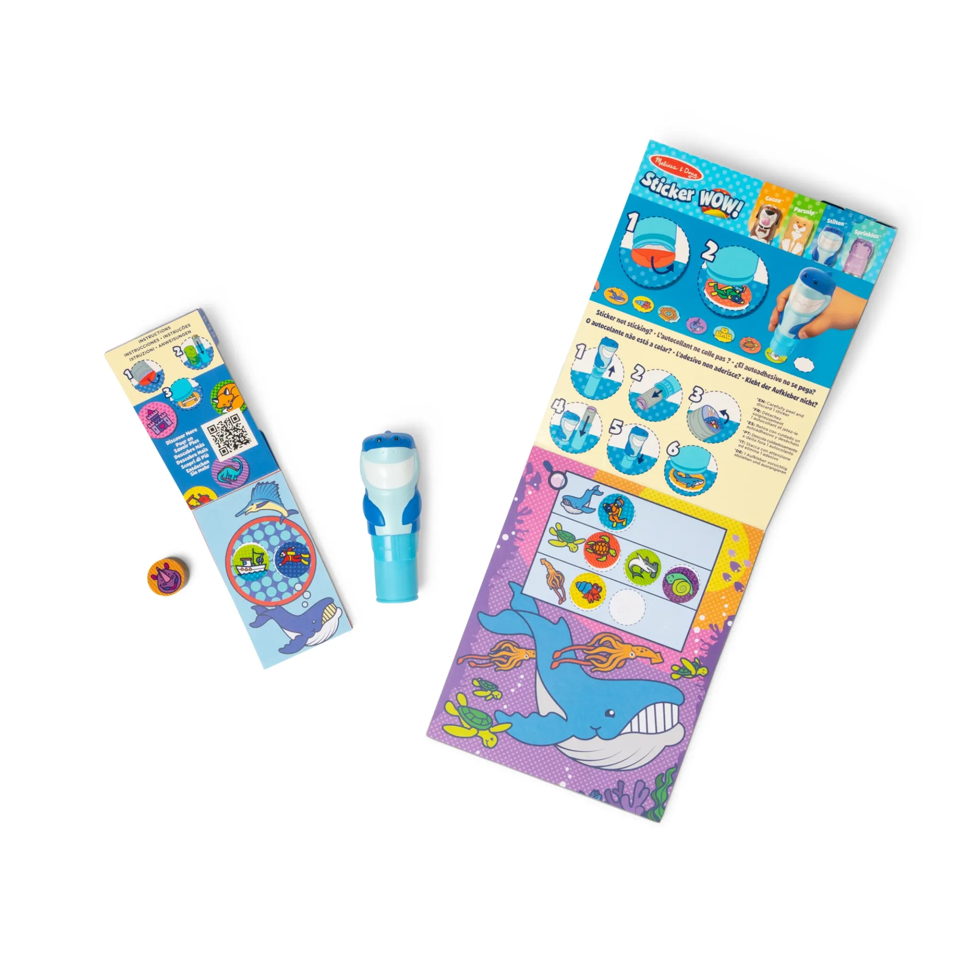 Sticker WOW!™ Shark Bundle: Activity Pad & Sticker Stamper + Mini Activity Pad and 200 Refill Stickers