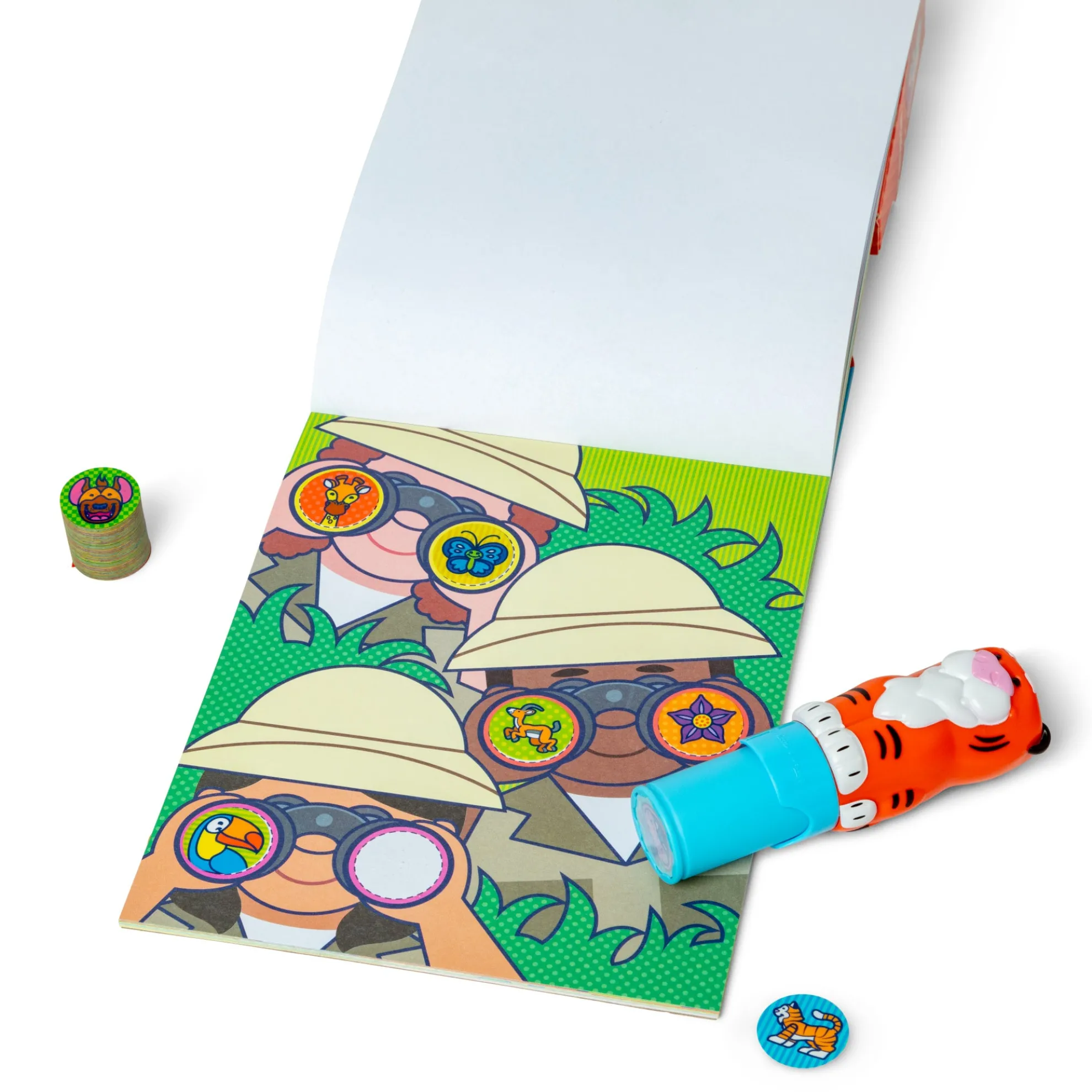 Sticker WOW!™ Tiger Bundle: Activity Pad & Sticker Stamper + Mini Activity Pad and 200 Refill Stickers
