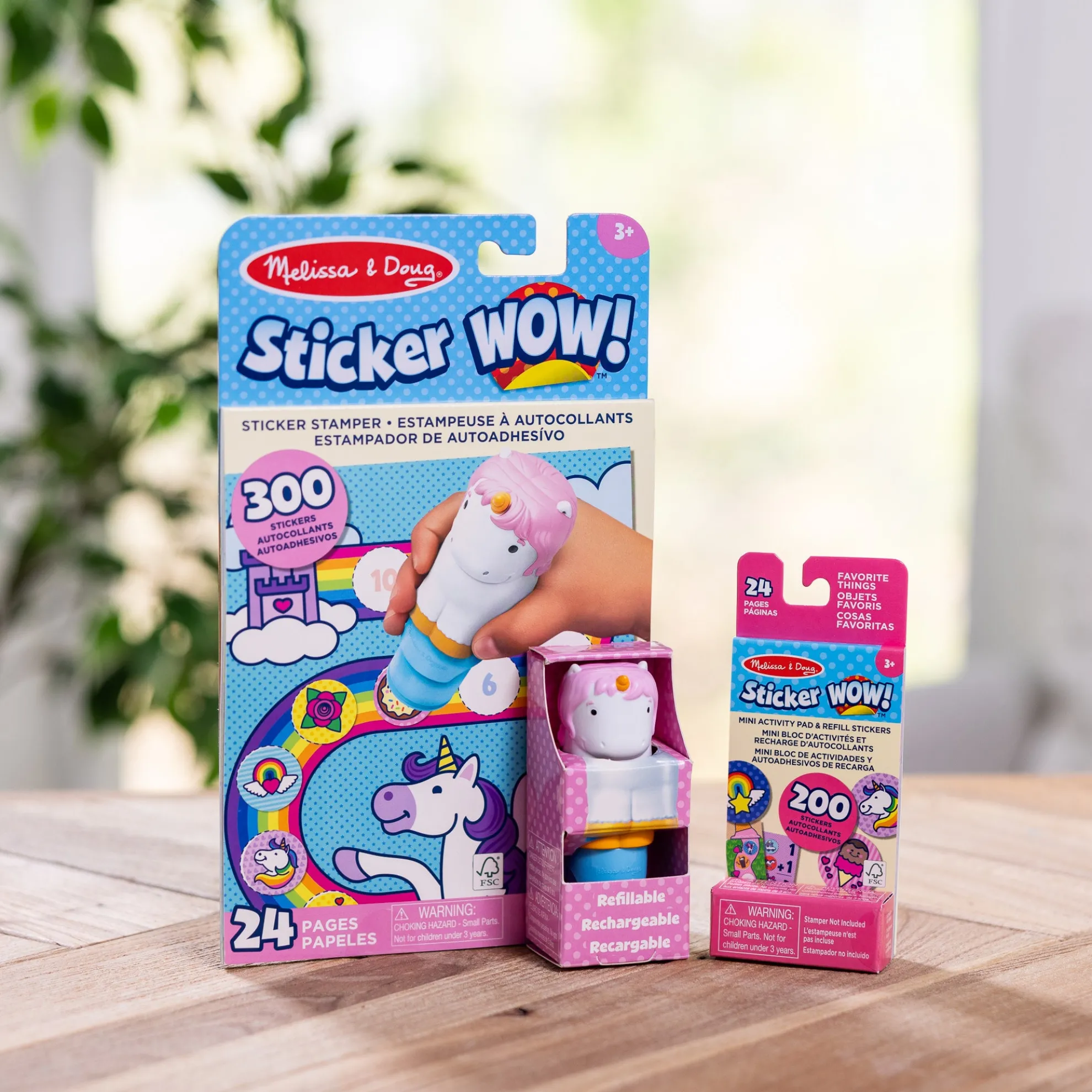 Sticker WOW!™ Unicorn Bundle: Activity Pad & Sticker Stamper + Mini Activity Pad and 200 Refill Stickers