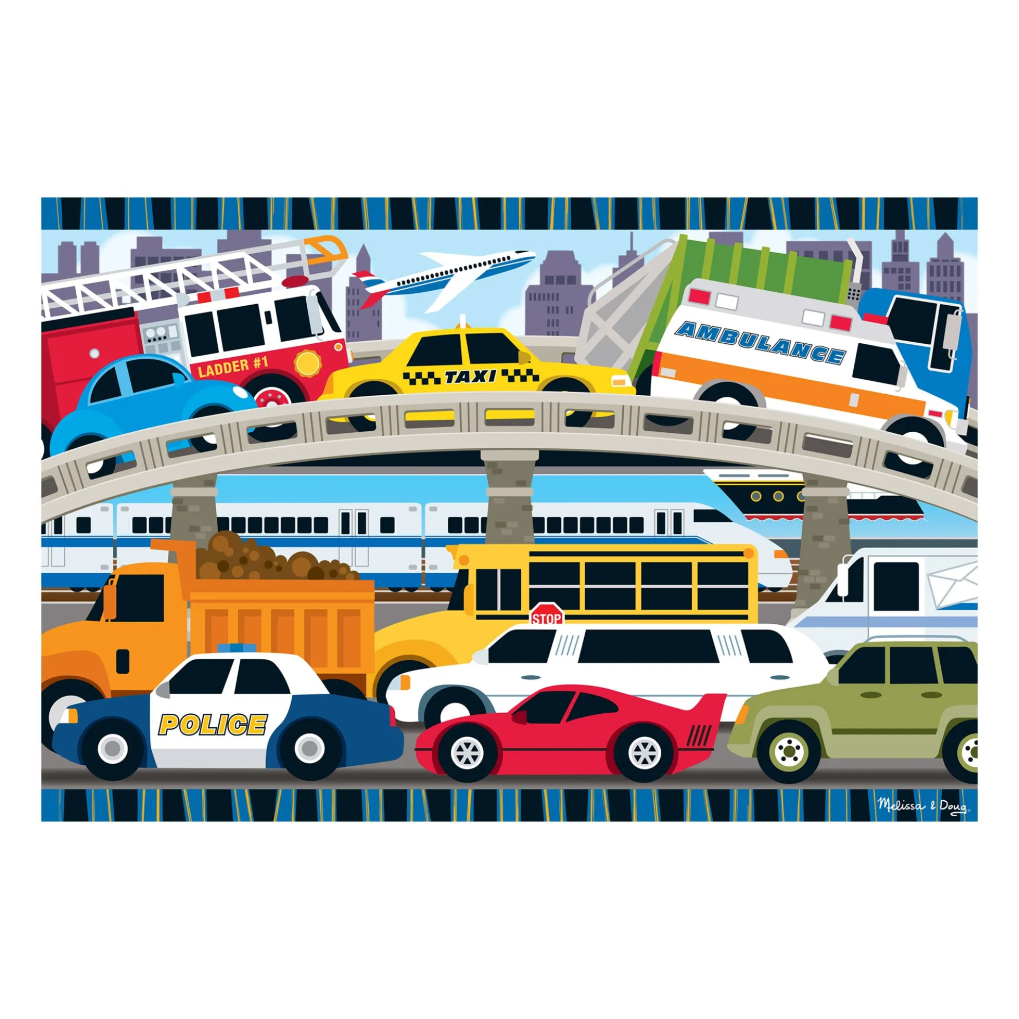 Traffic Jam Floor Puzzle - 24 Pieces