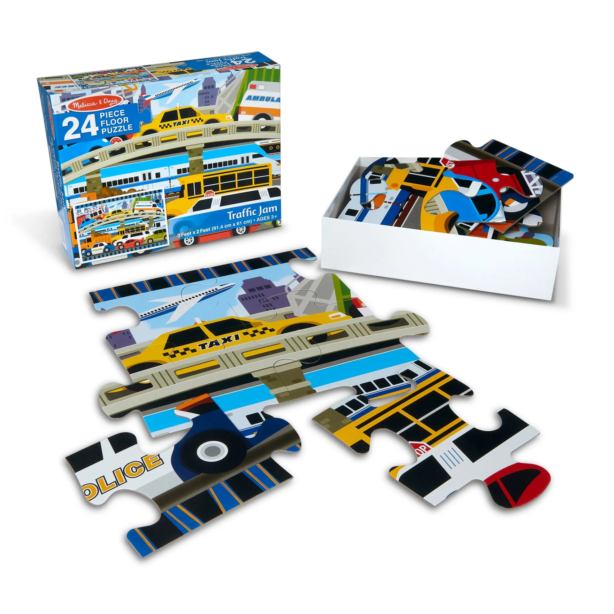 Traffic Jam Floor Puzzle - 24 Pieces