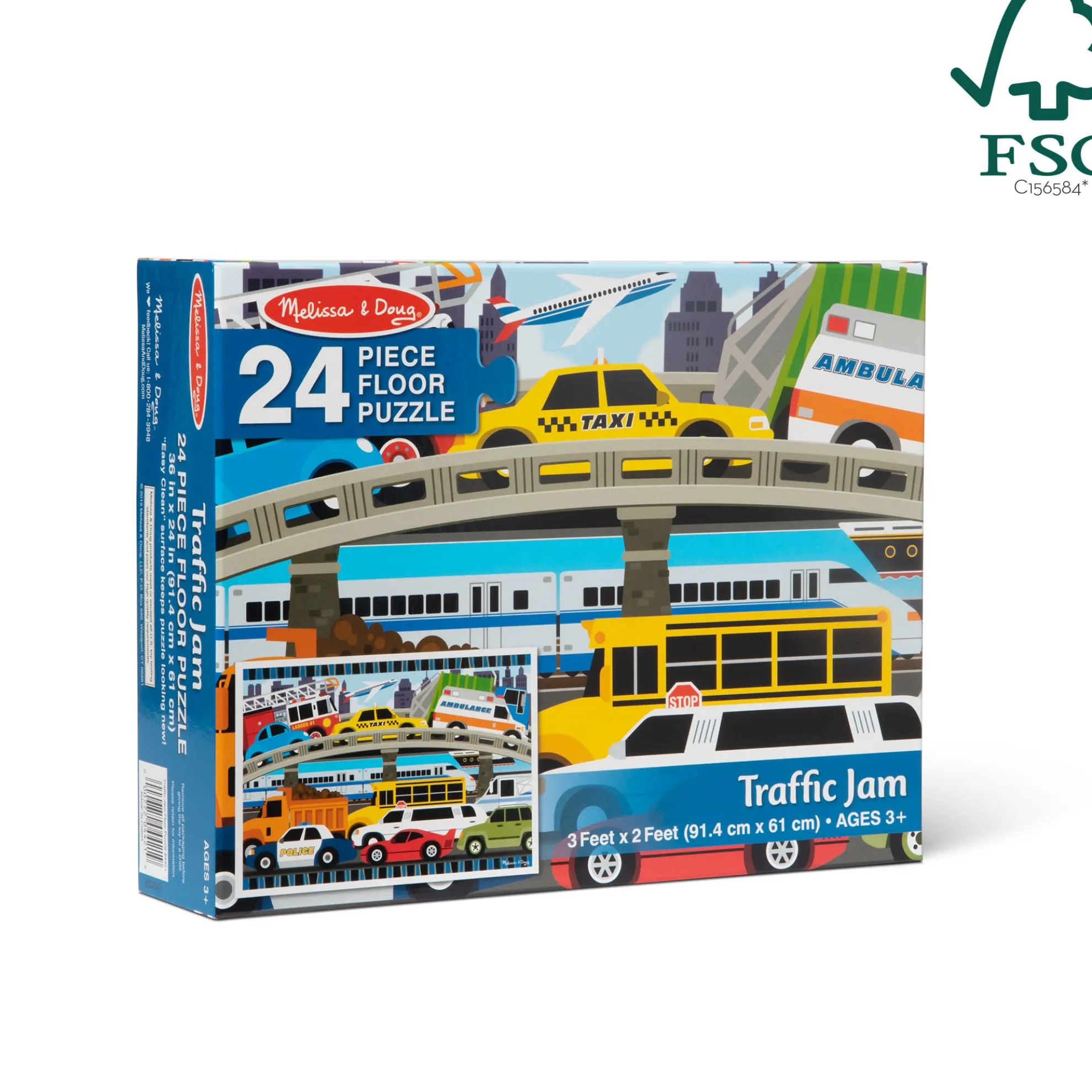 Traffic Jam Floor Puzzle - 24 Pieces