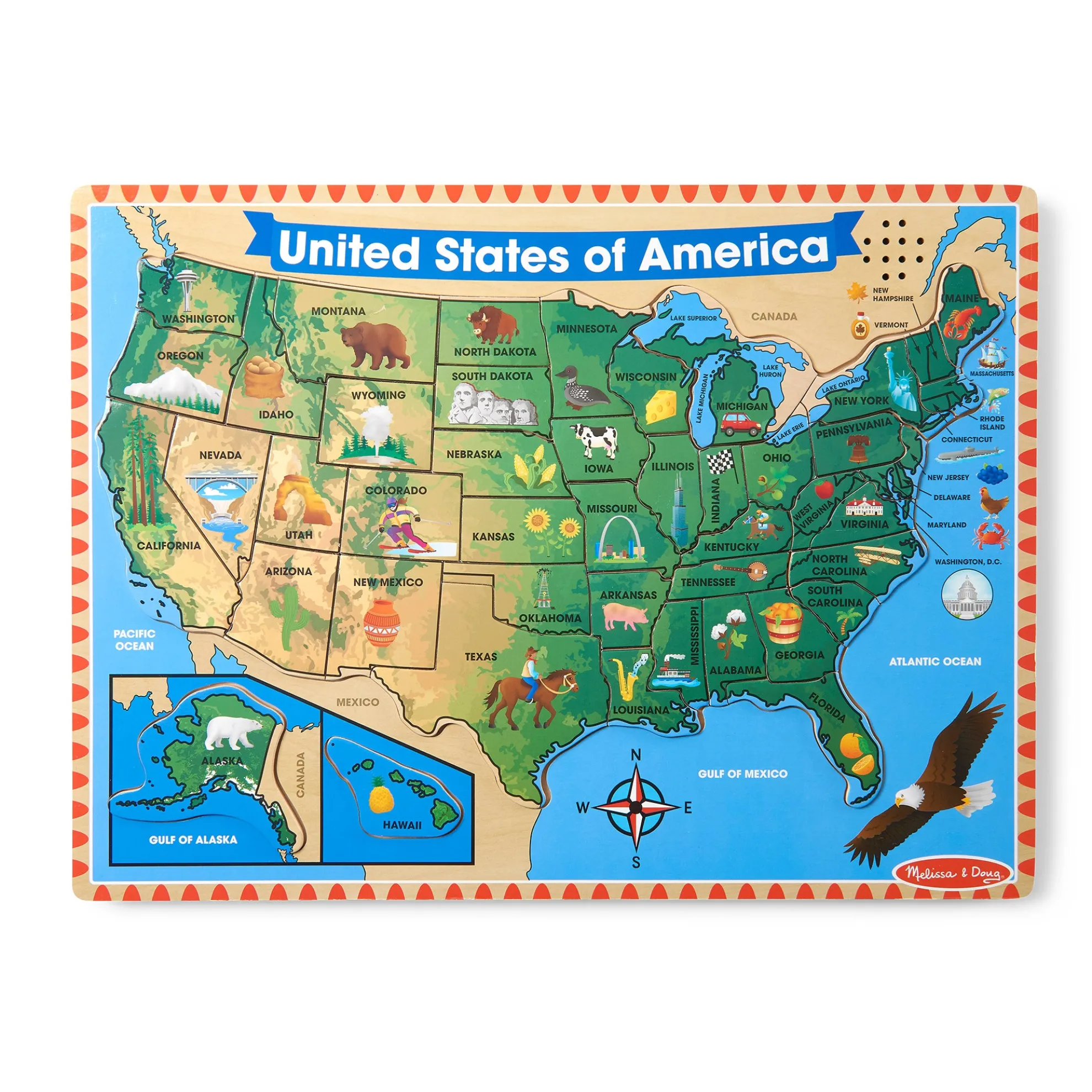 U.S.A. Sound Puzzle - 40 Pieces