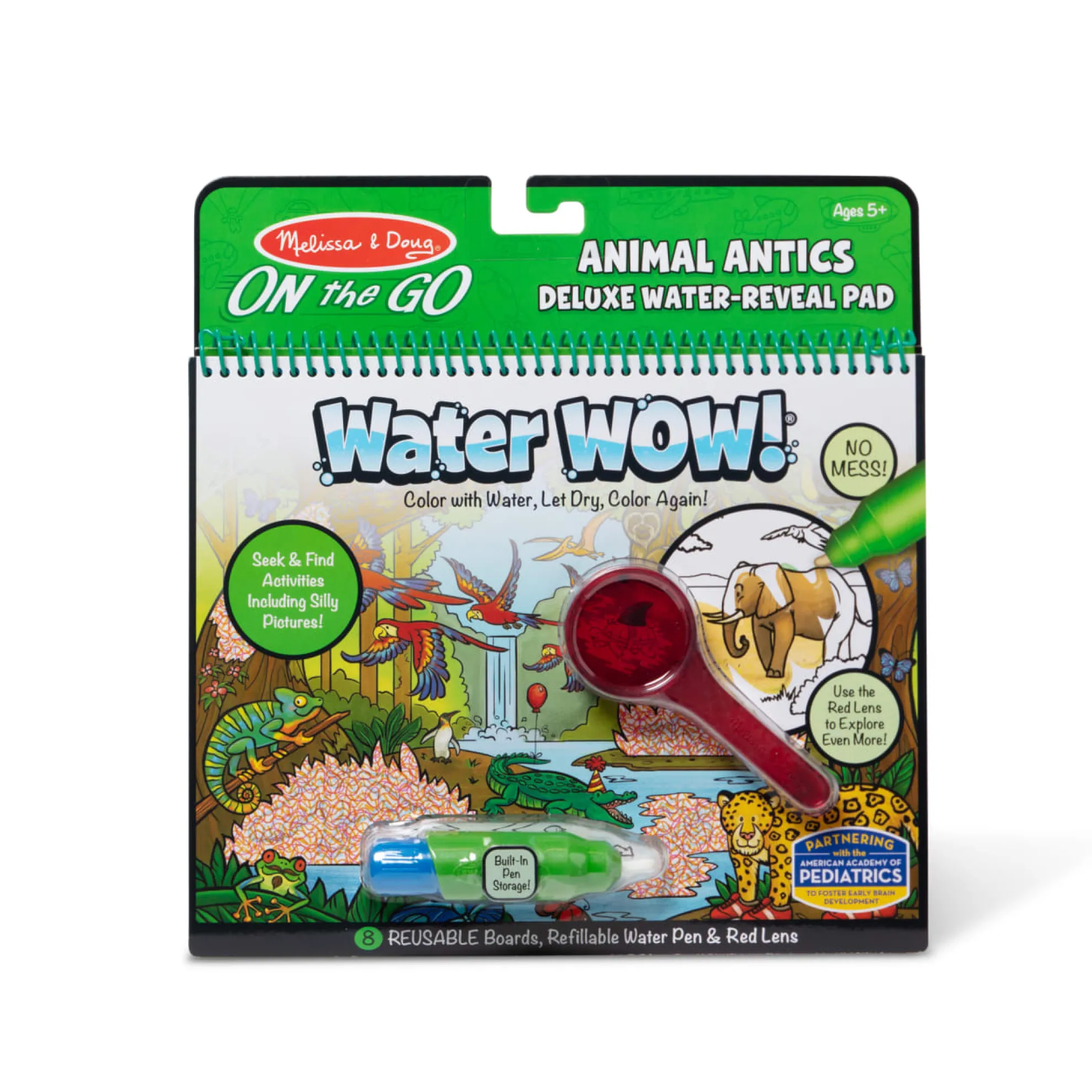 Water Wow! Animal Antics Deluxe Water-Reveal Pad - On the Go Travel Activity