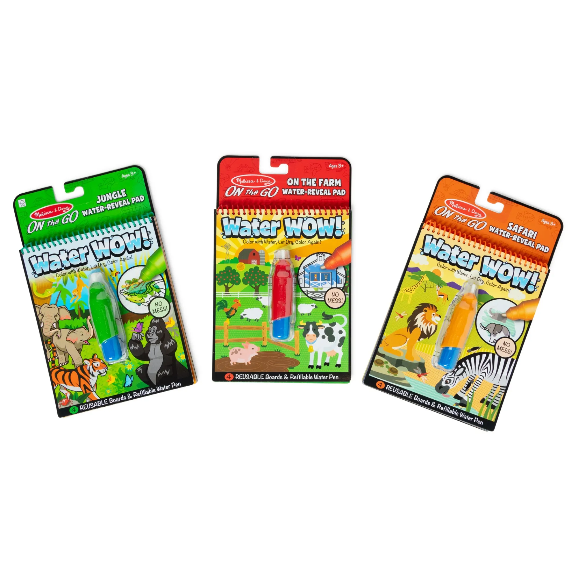 Water Wow! 3-Pack: Jungle, Safari, Farm