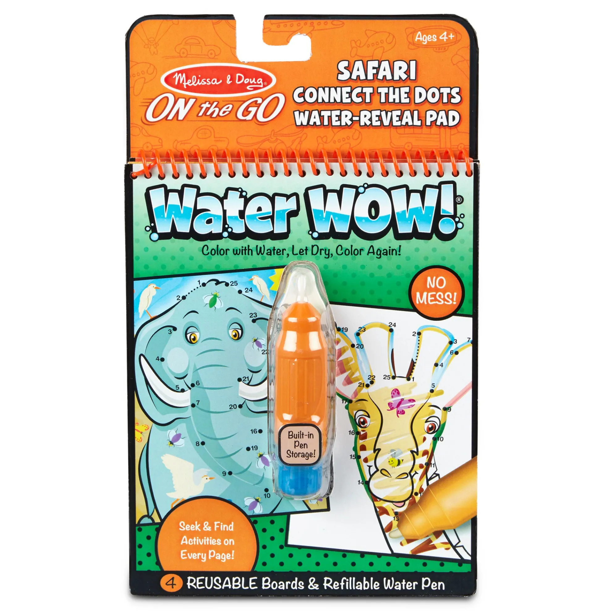 Water Wow! Safari Connect the Dots Water-Reveal Pad – On the Go Travel Activity