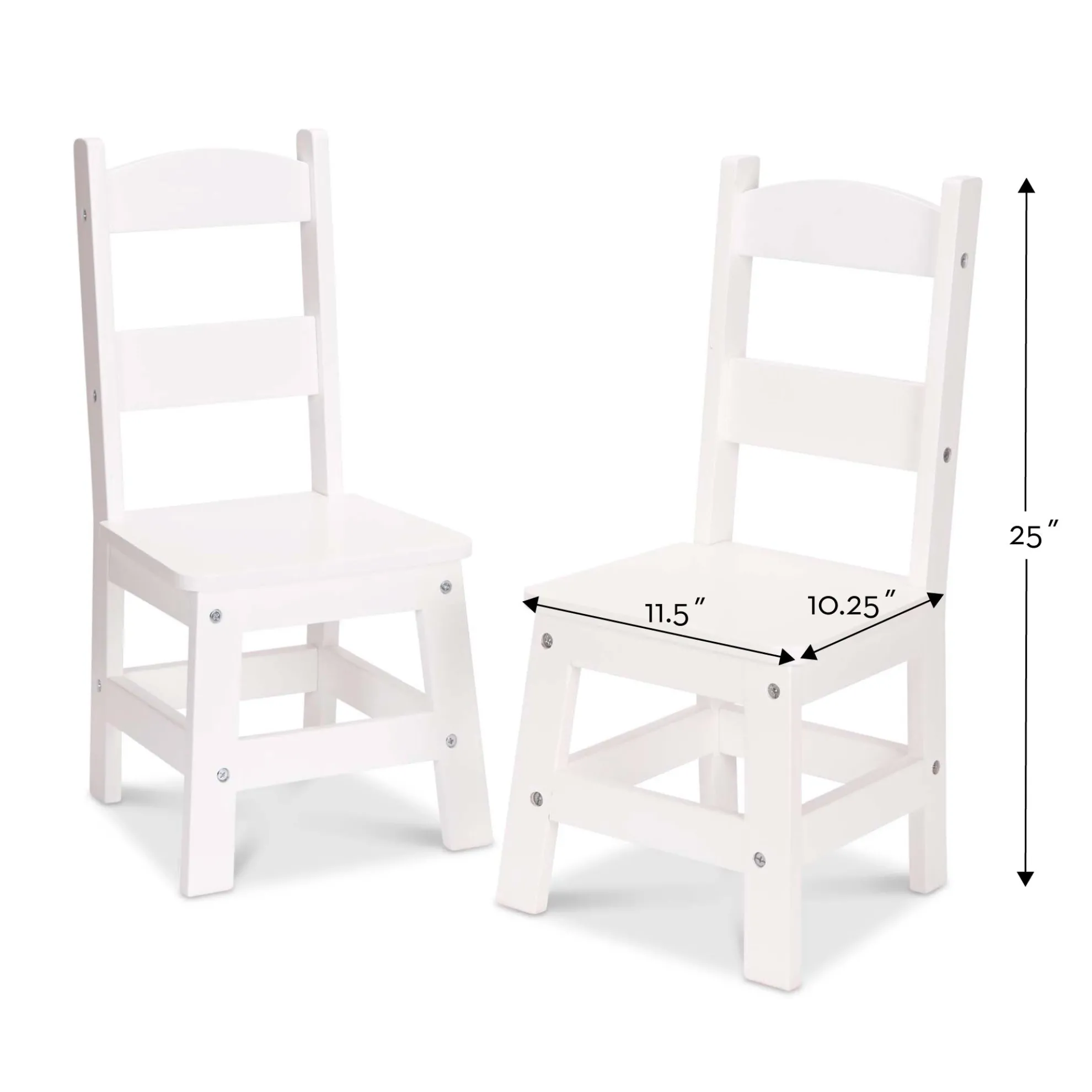 Wooden Chair Pair - White