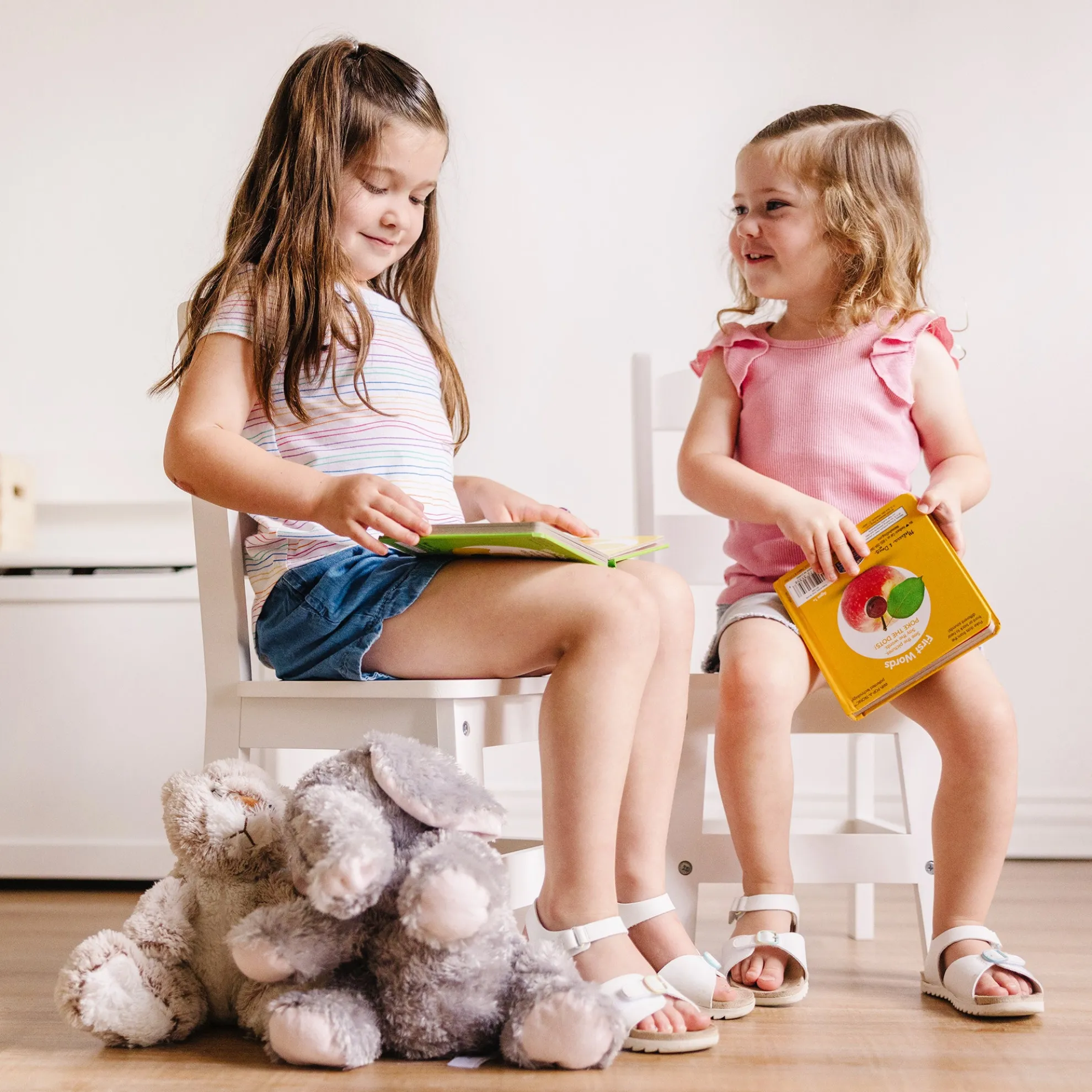Wooden Chair Pair - White