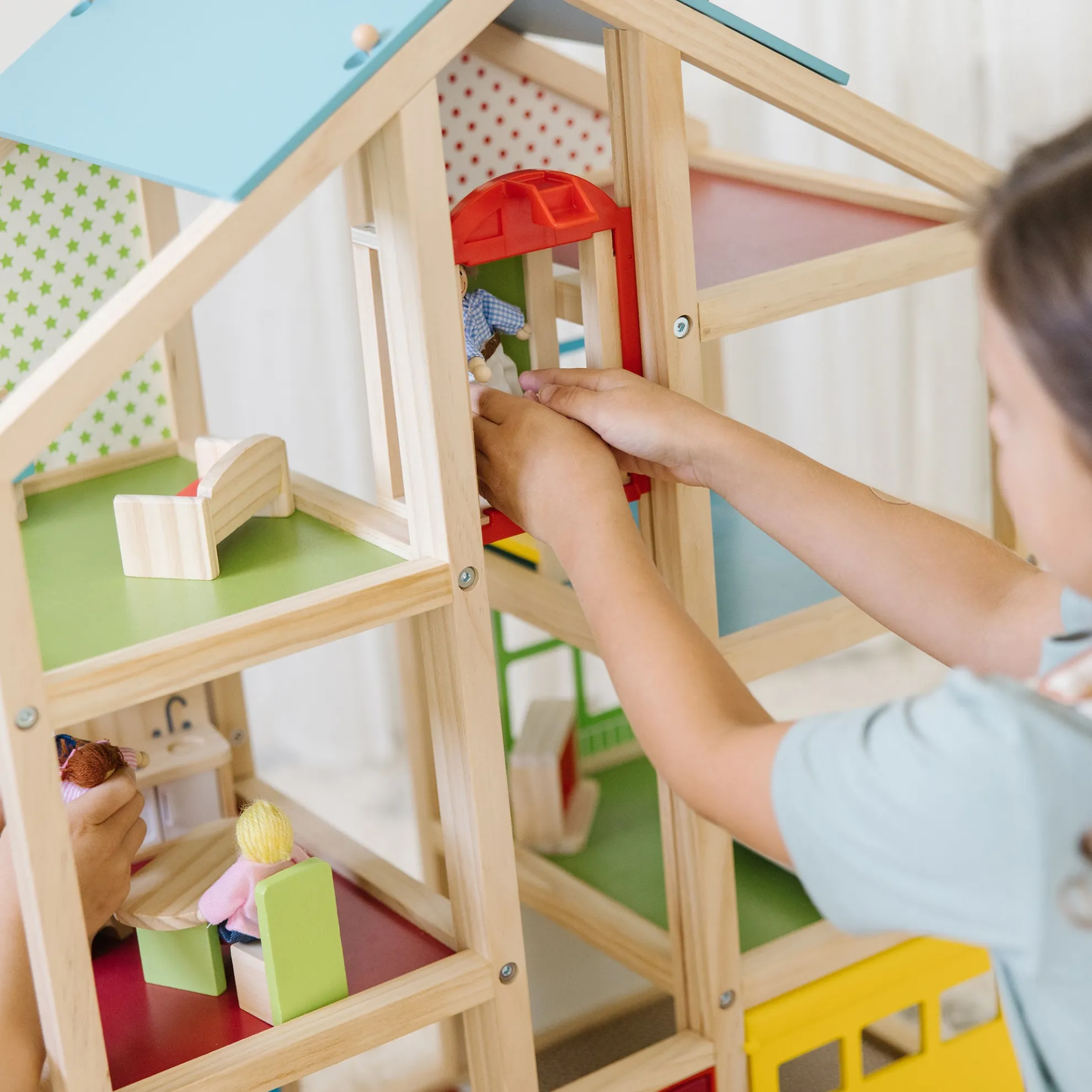 Wooden Hi-Rise Dollhouse