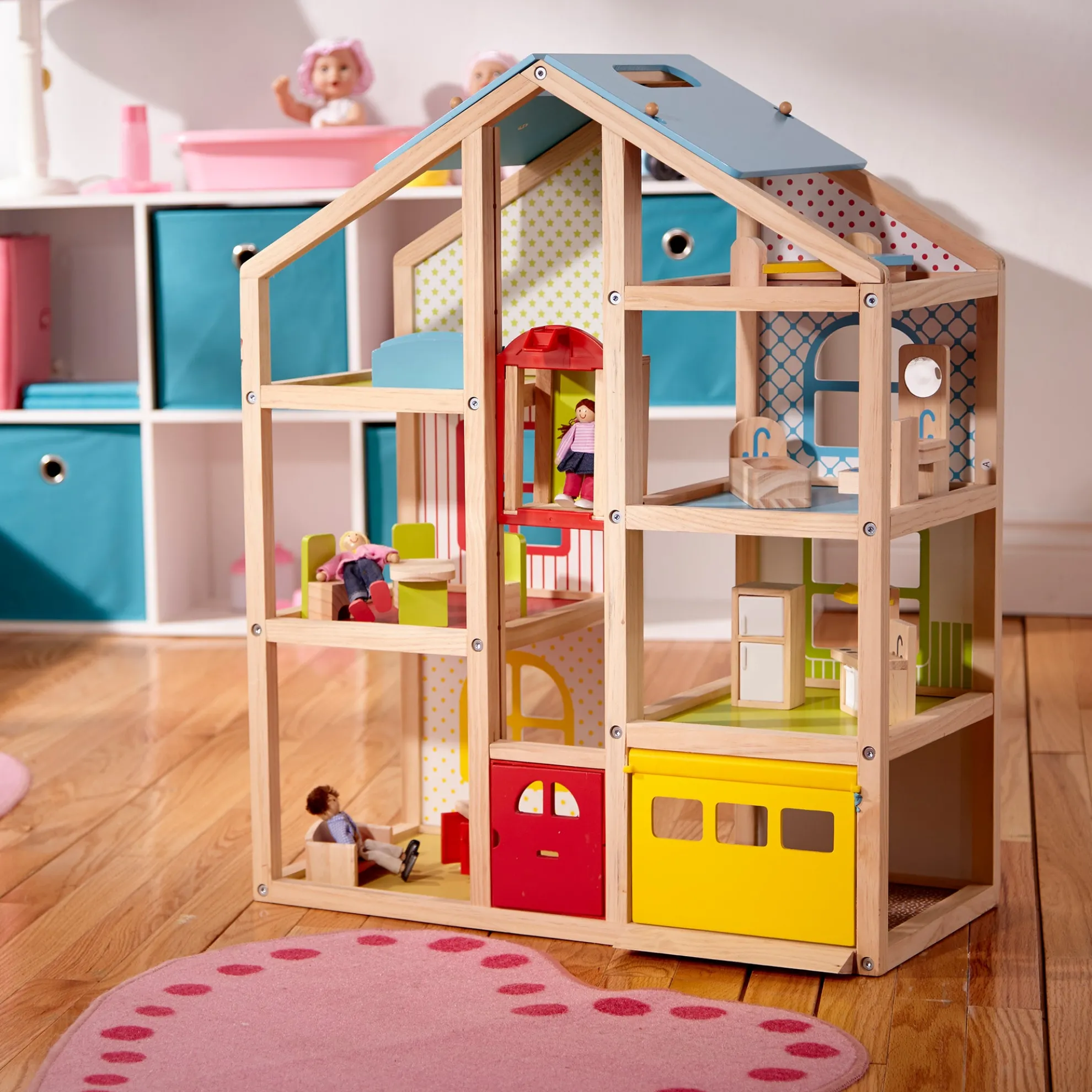 Wooden Hi-Rise Dollhouse