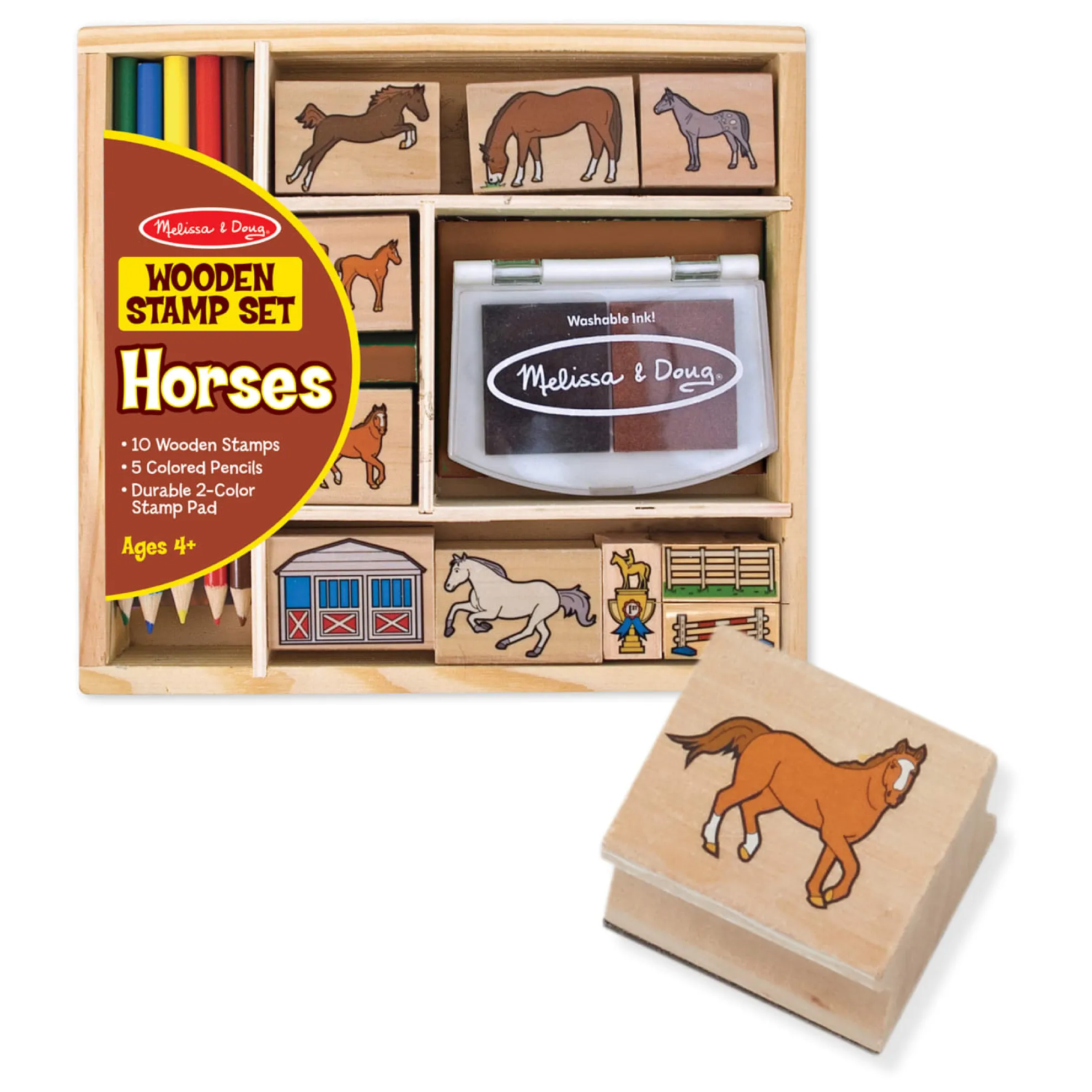 Wooden Stamp Set - Horses