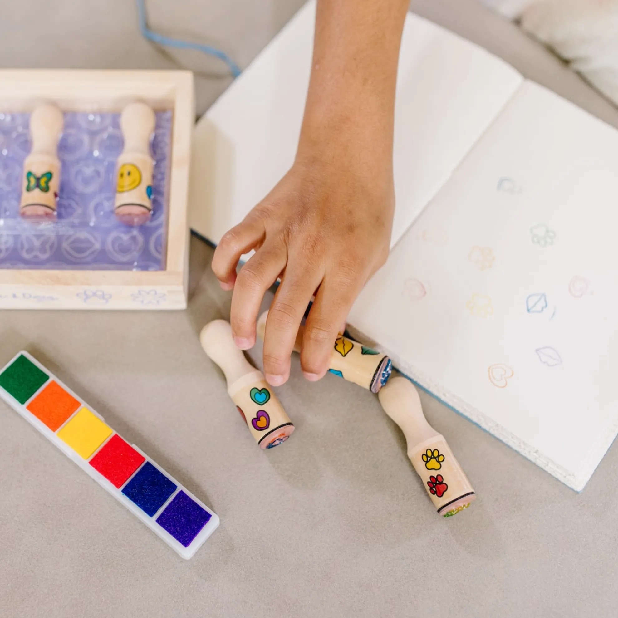 Wooden Stamp Set - Happy Handles