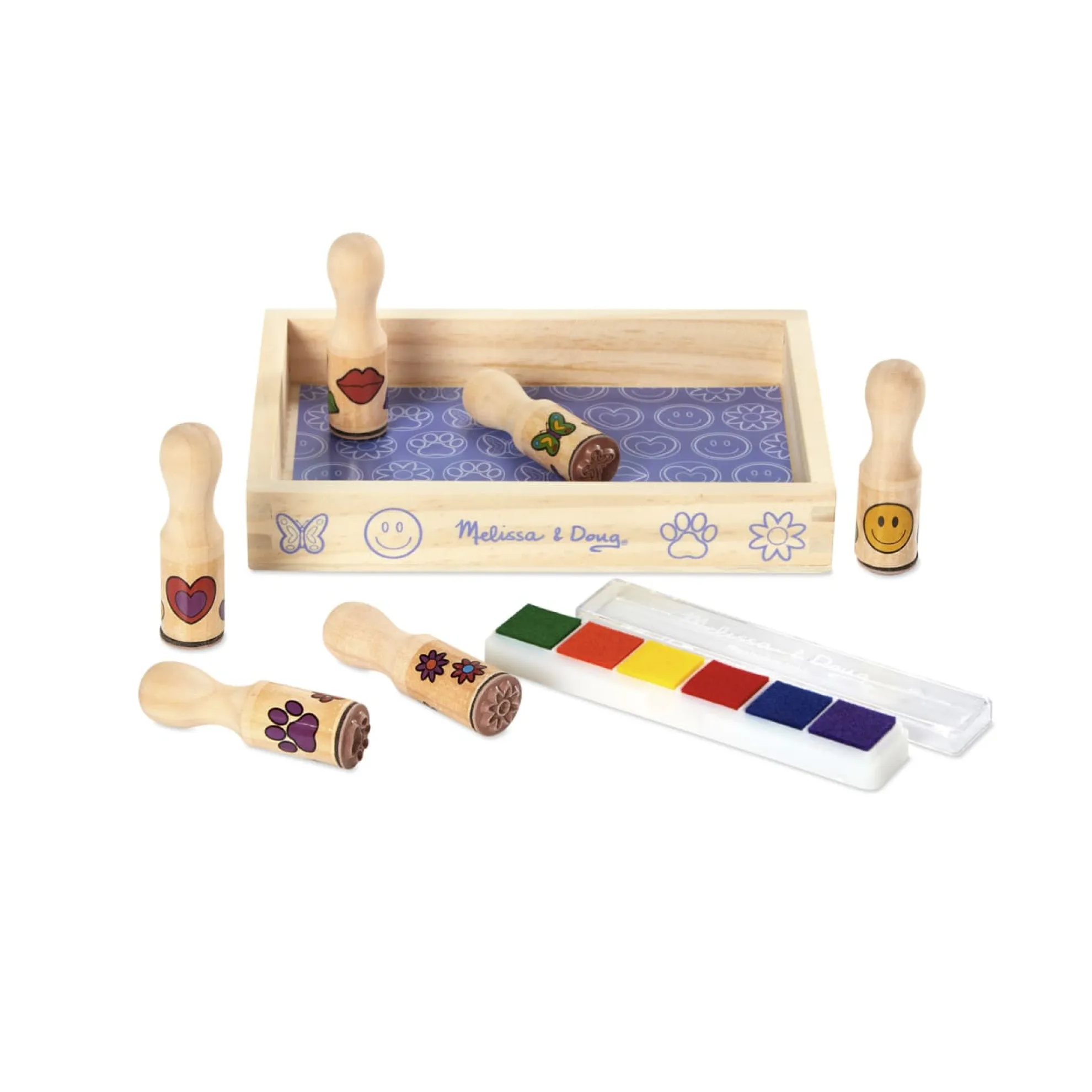 Wooden Stamp Set - Happy Handles