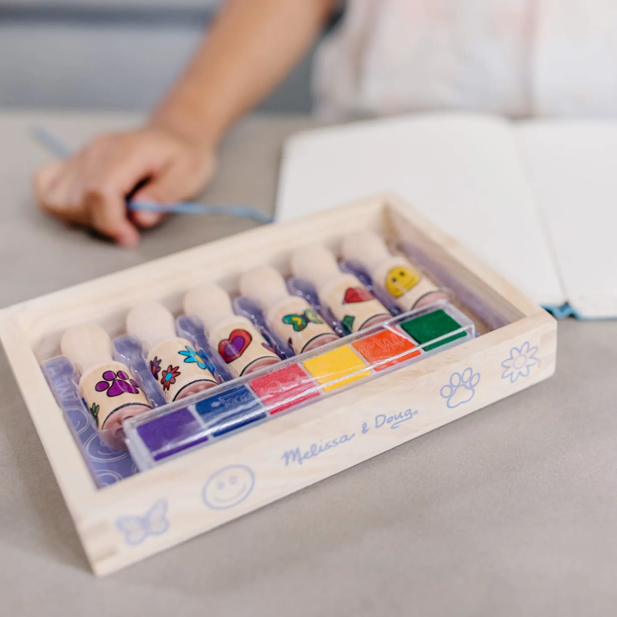 Wooden Stamp Set - Happy Handles