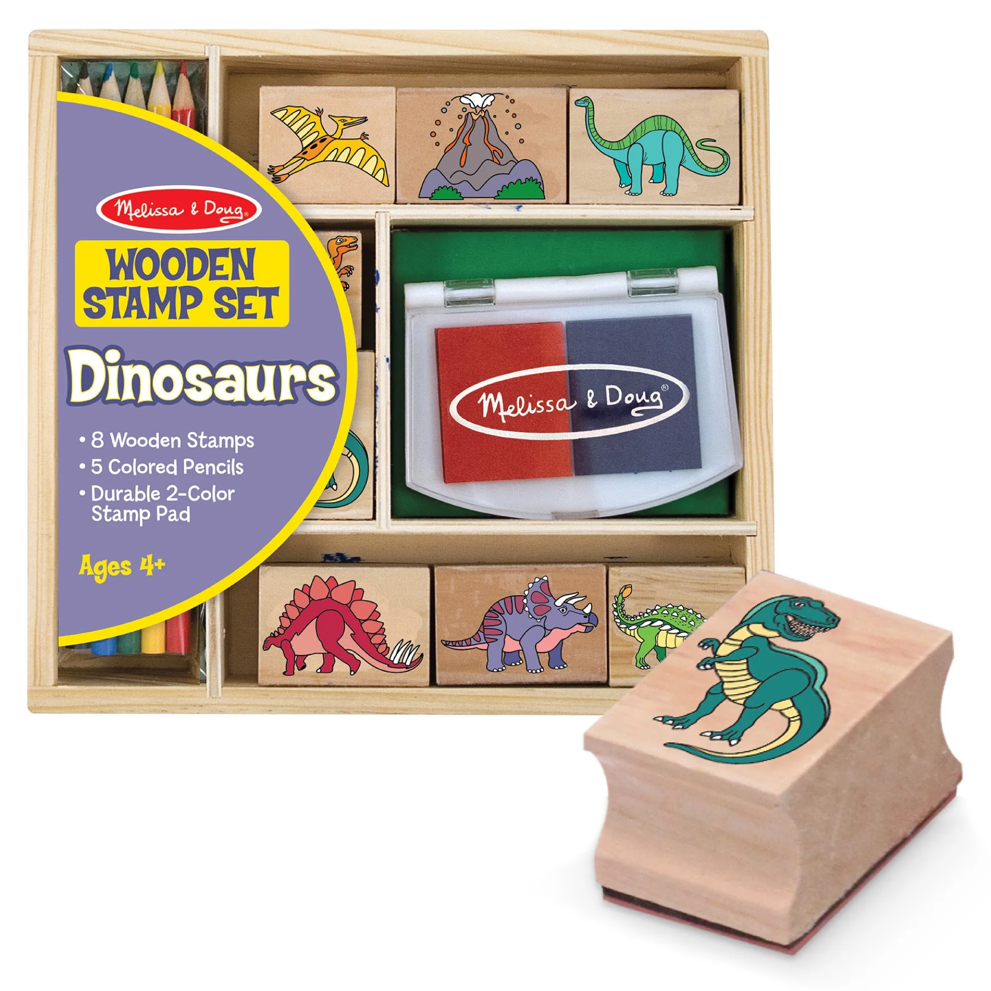 Wooden Stamp Set - Dinosaurs