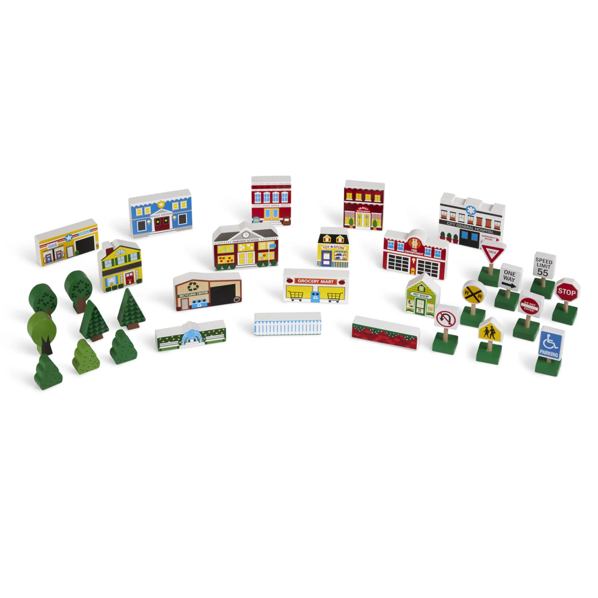 Wooden Town Play Set