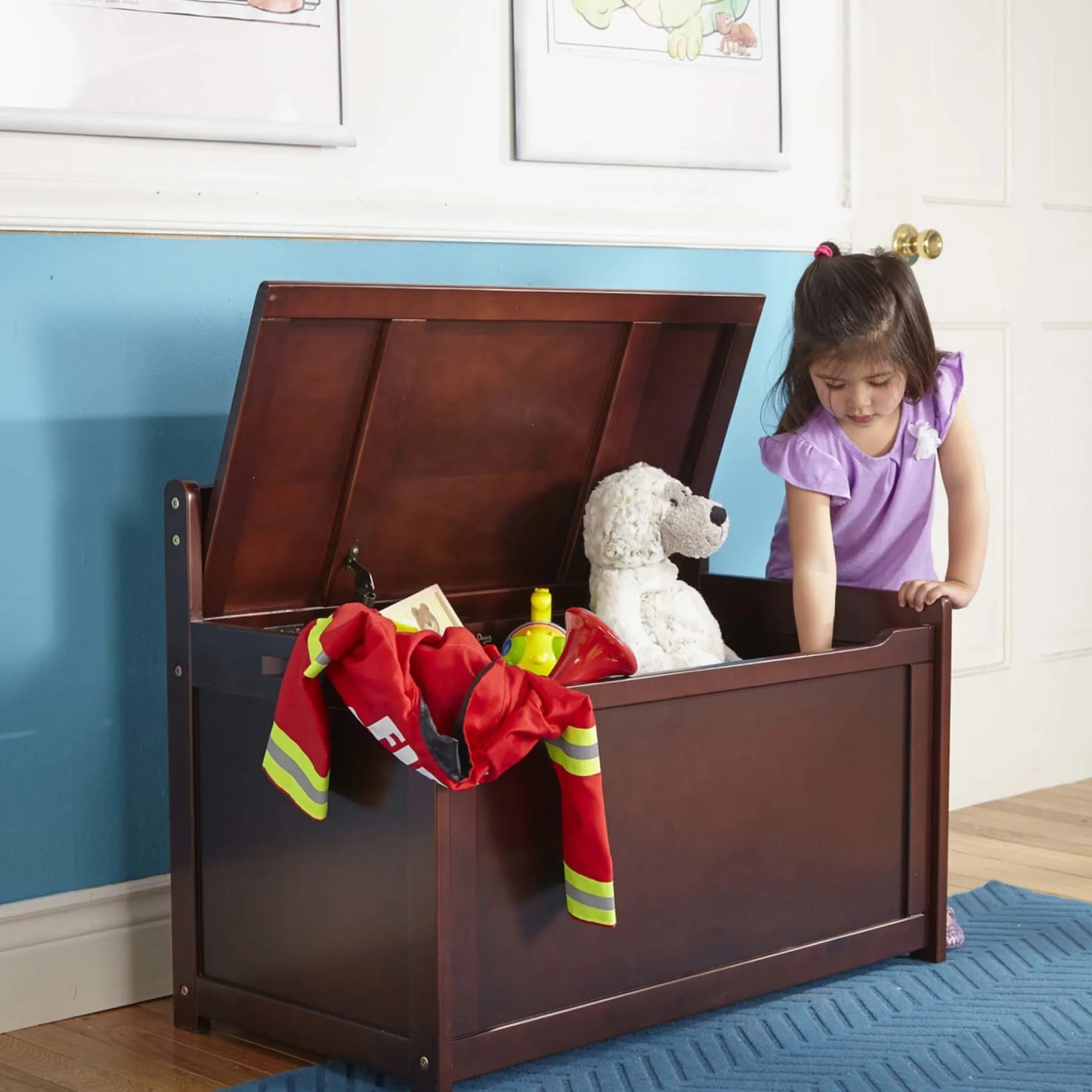Wooden Toy Chest (Espresso)