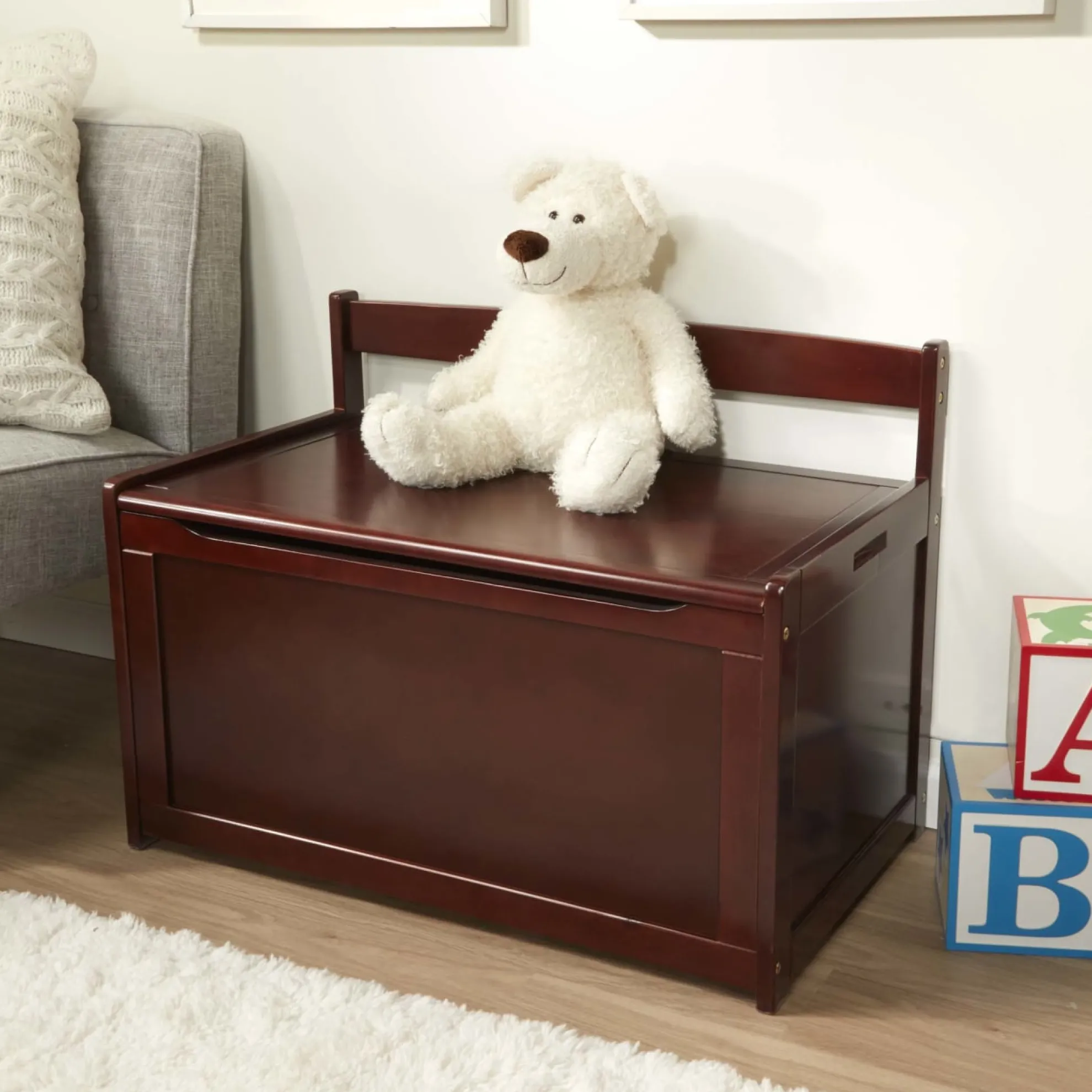 Wooden Toy Chest (Espresso)